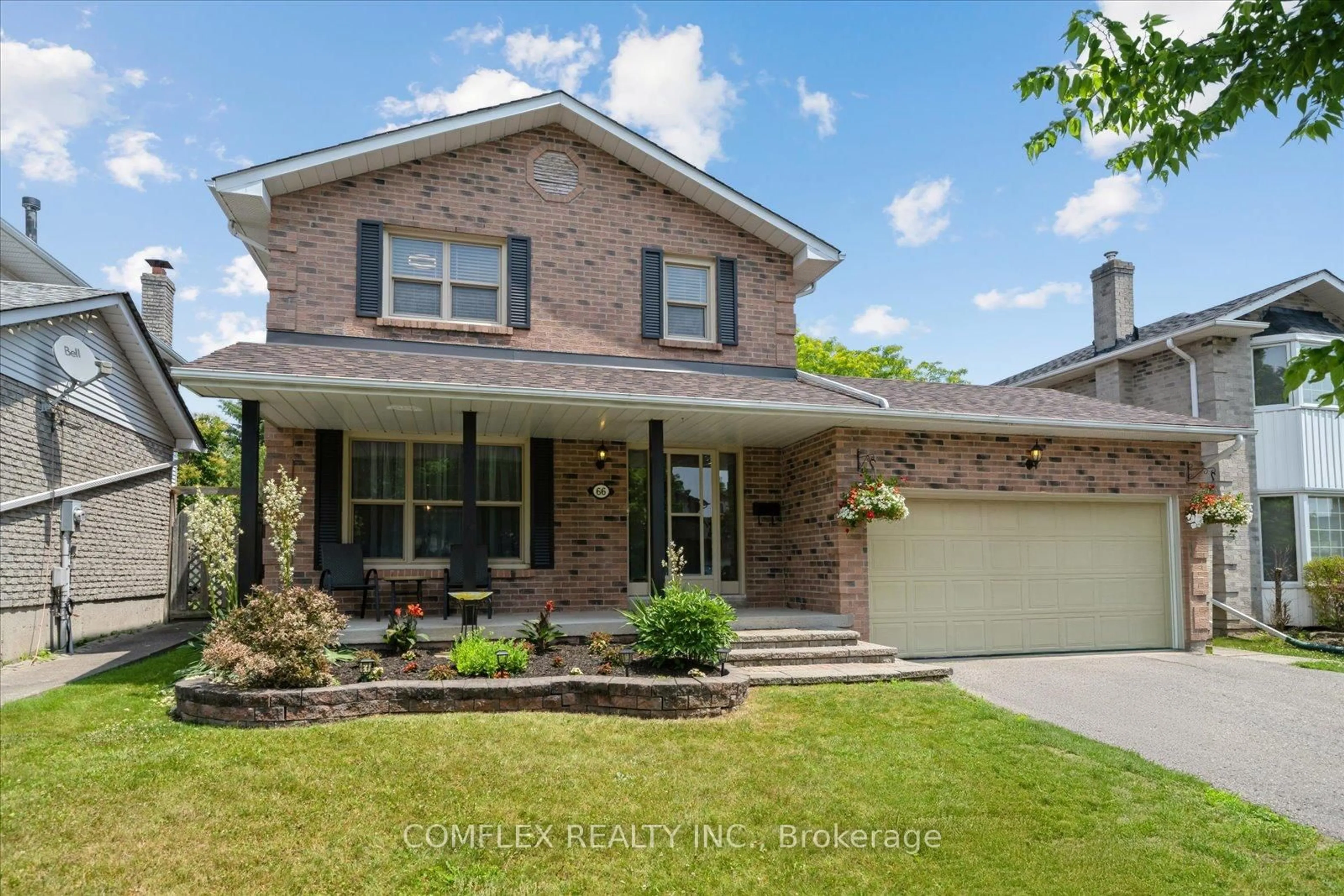 Home with brick exterior material, street for 66 Cherry Blossom Cres, Clarington Ontario L1E 1G6