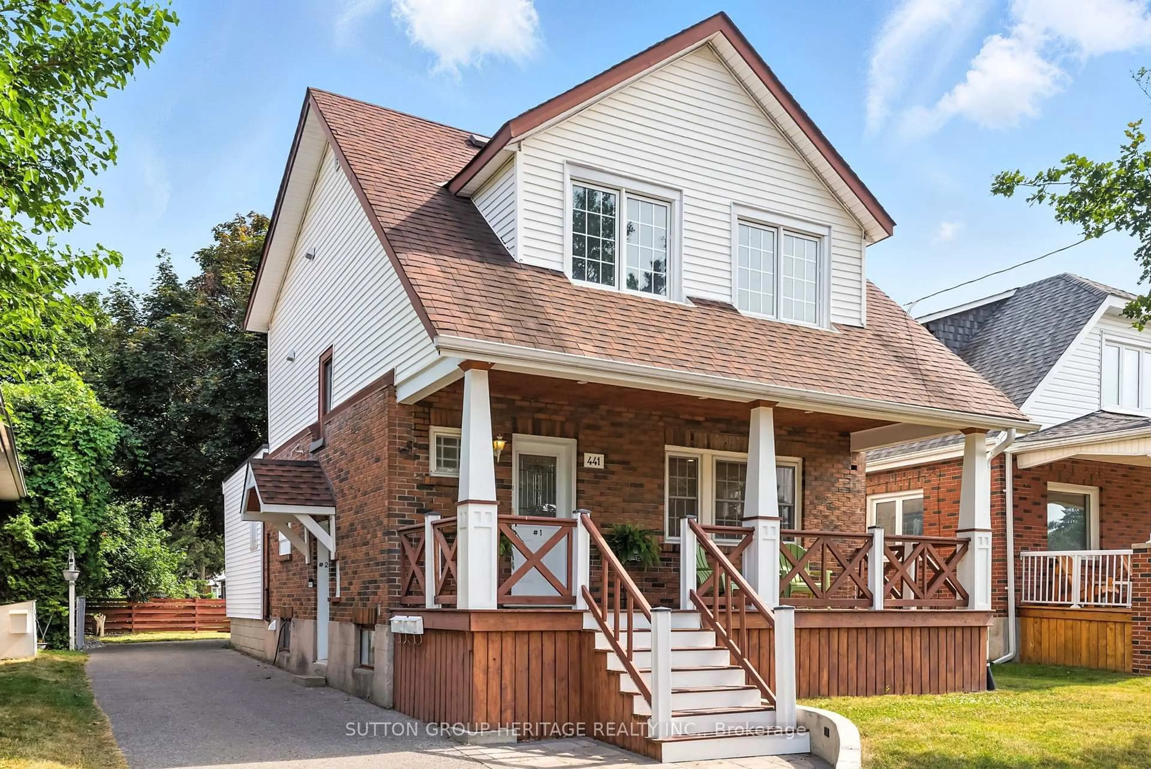 Home with brick exterior material, street for 441 Miller Ave #1 & #2, Oshawa Ontario L1J 2S8
