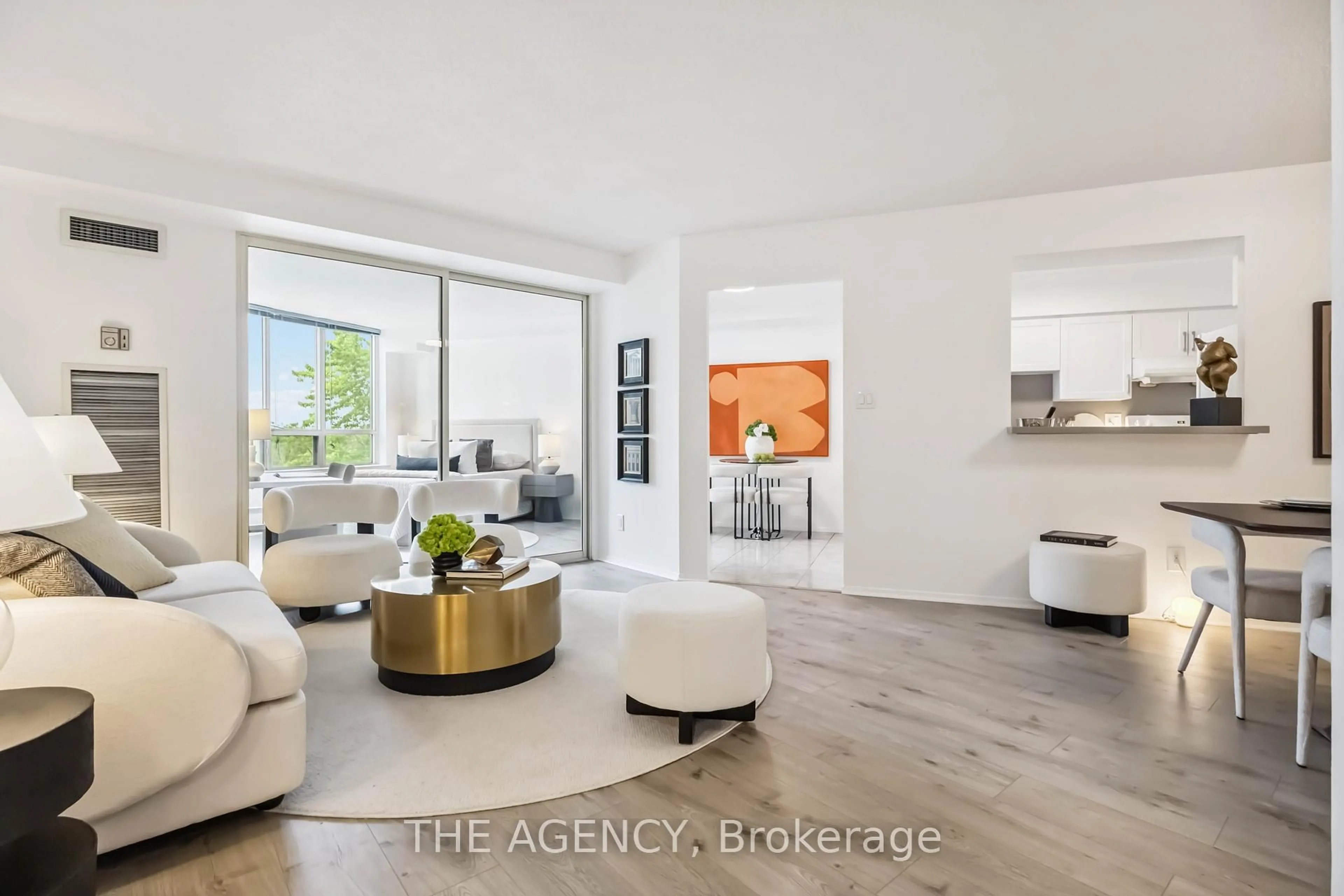 Living room with furniture, unknown for 175 Bamburgh Circ #413, Toronto Ontario M1W 3X8
