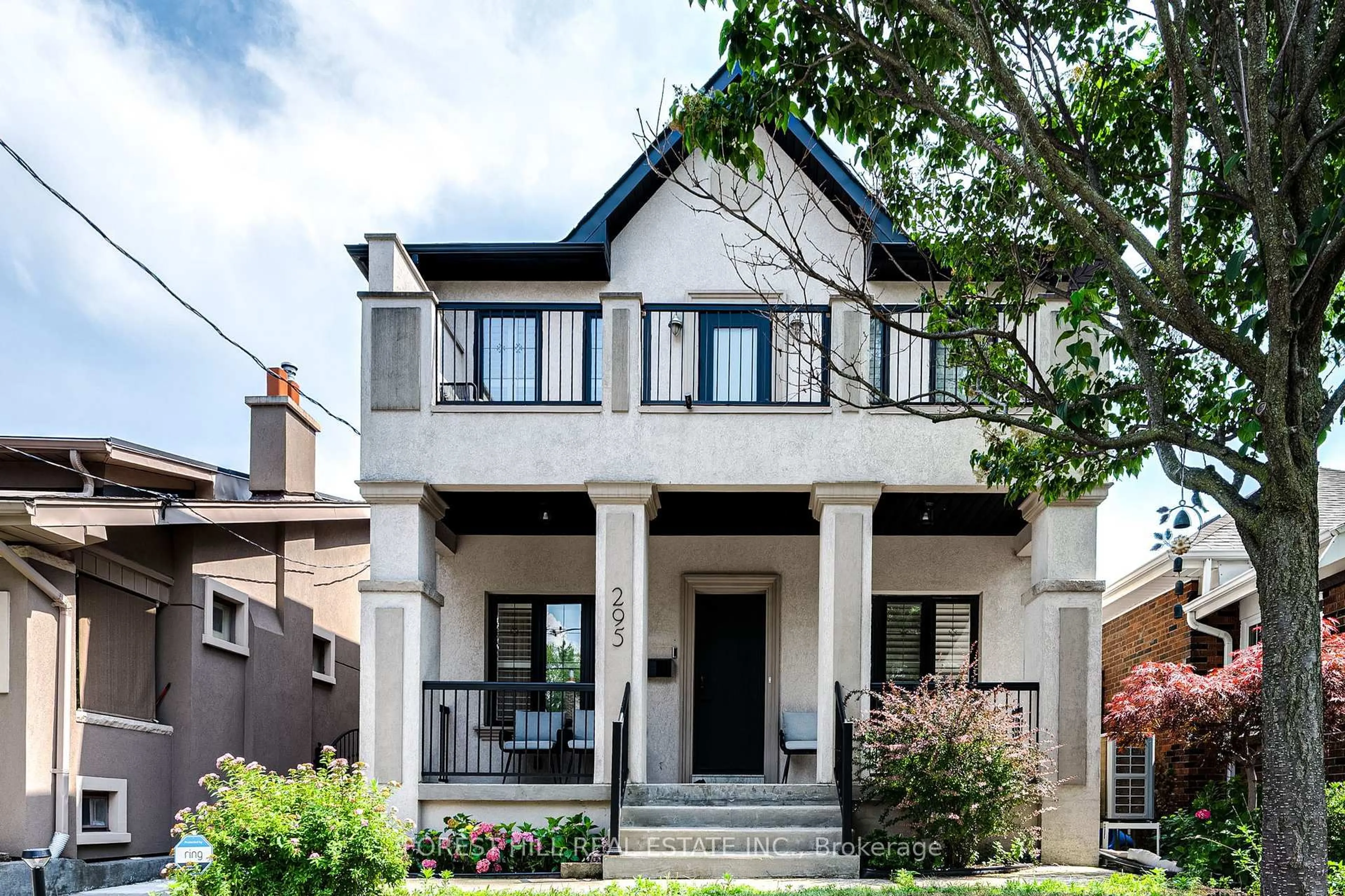 Home with brick exterior material, street for 295 Strathmore Blvd, Toronto Ontario M4J 1P9