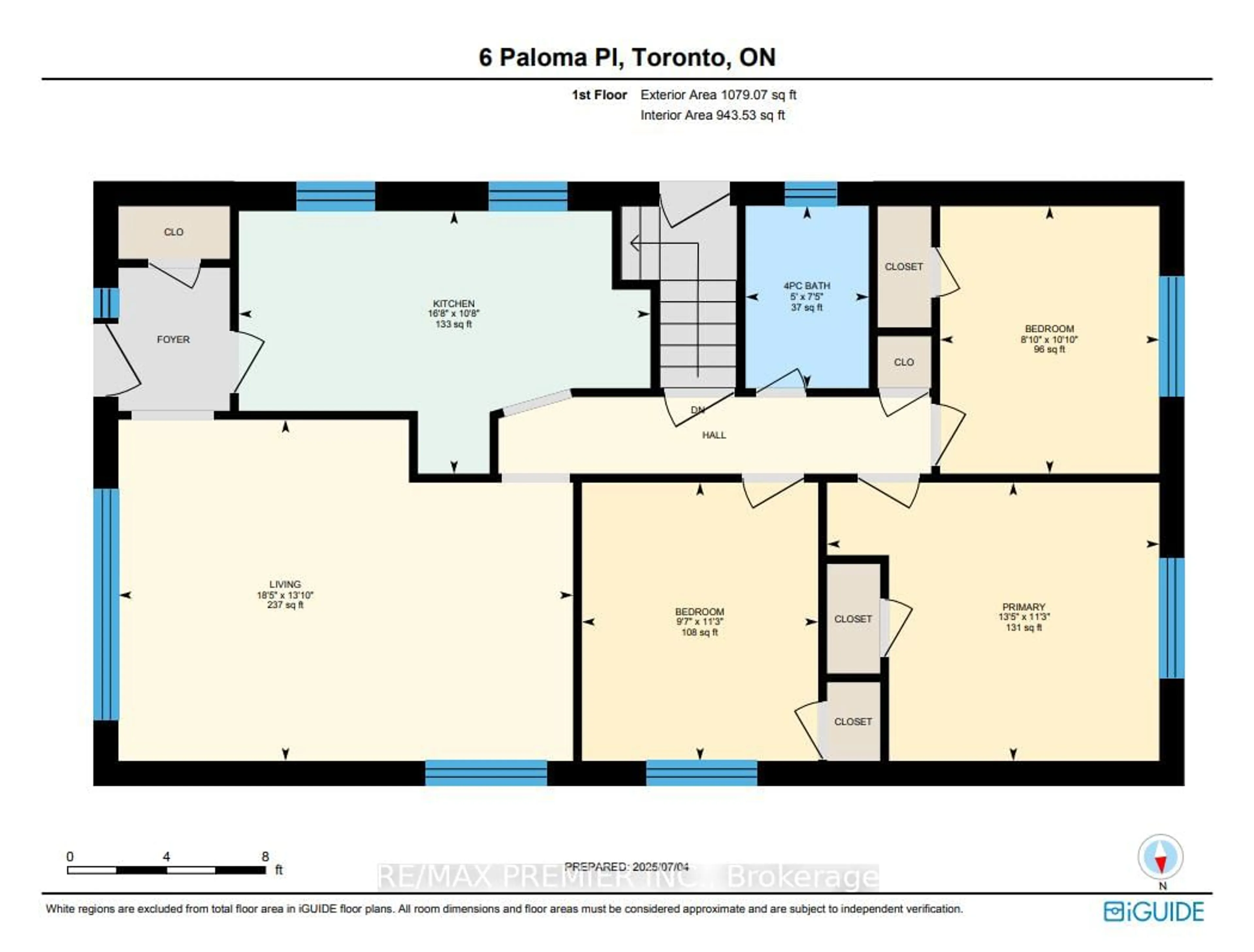 Floor plan for 6 Paloma Pl, Toronto Ontario M1J 1P7