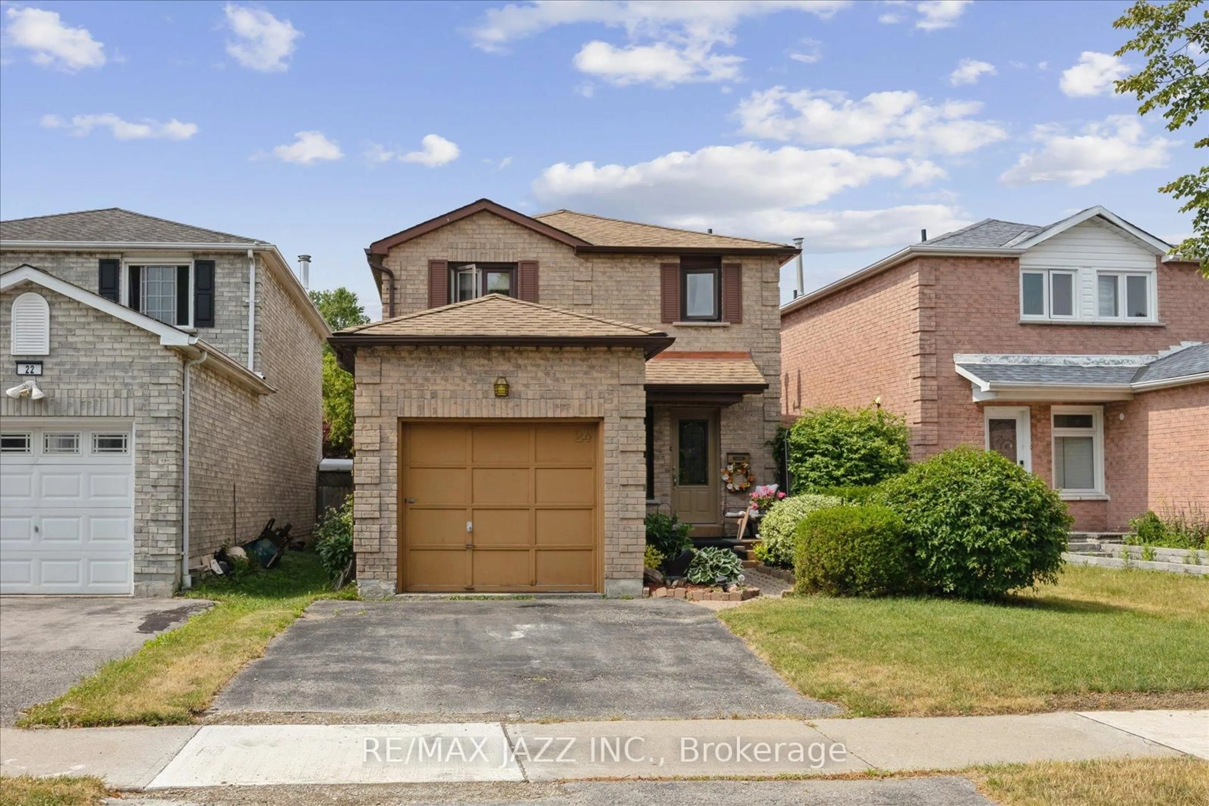 Home with brick exterior material, street for 24 Large Cres, Ajax Ontario L1T 2R5