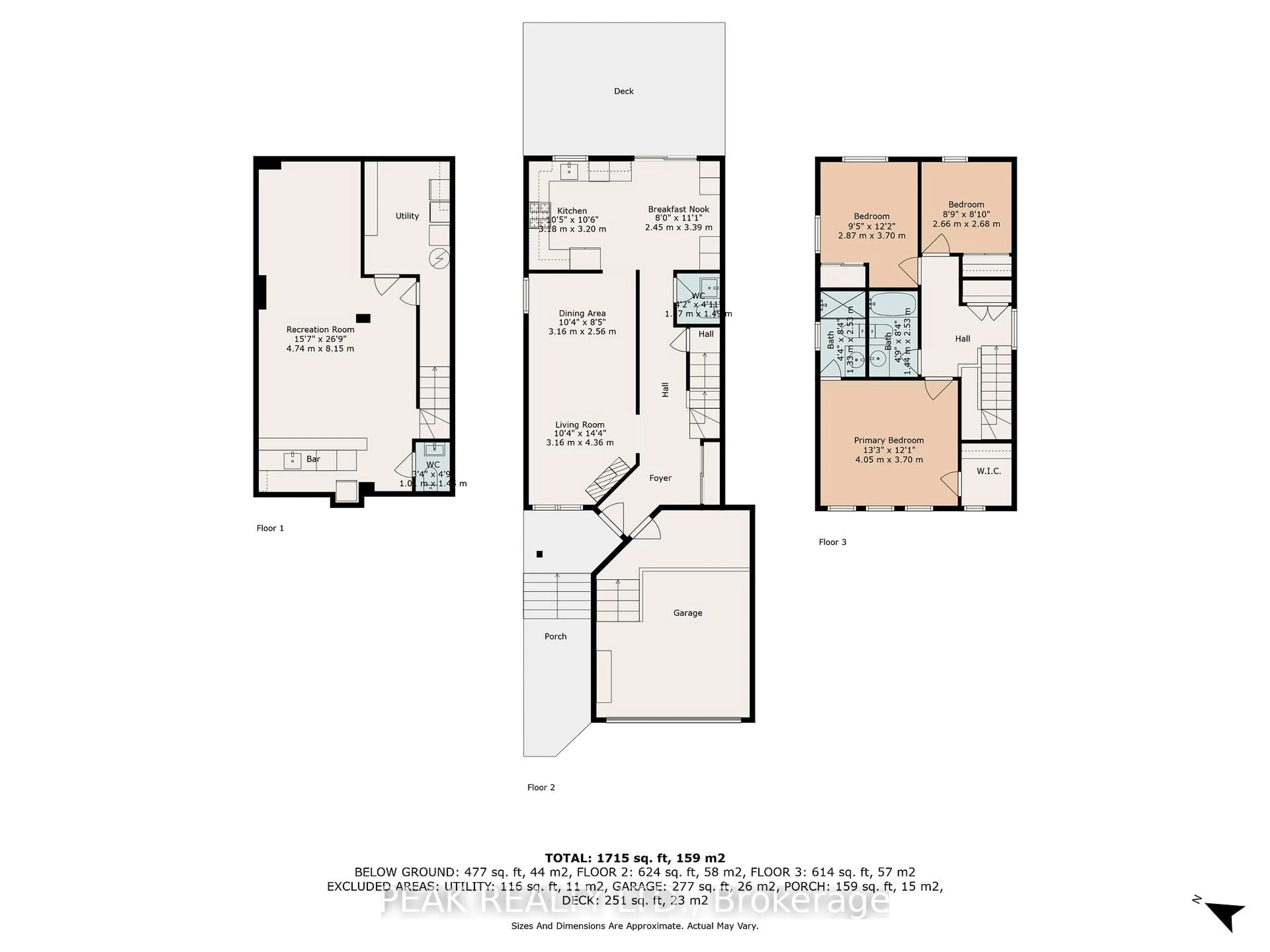 Floor plan for 80 Fry Cres, Clarington Ontario L1C 4Y3