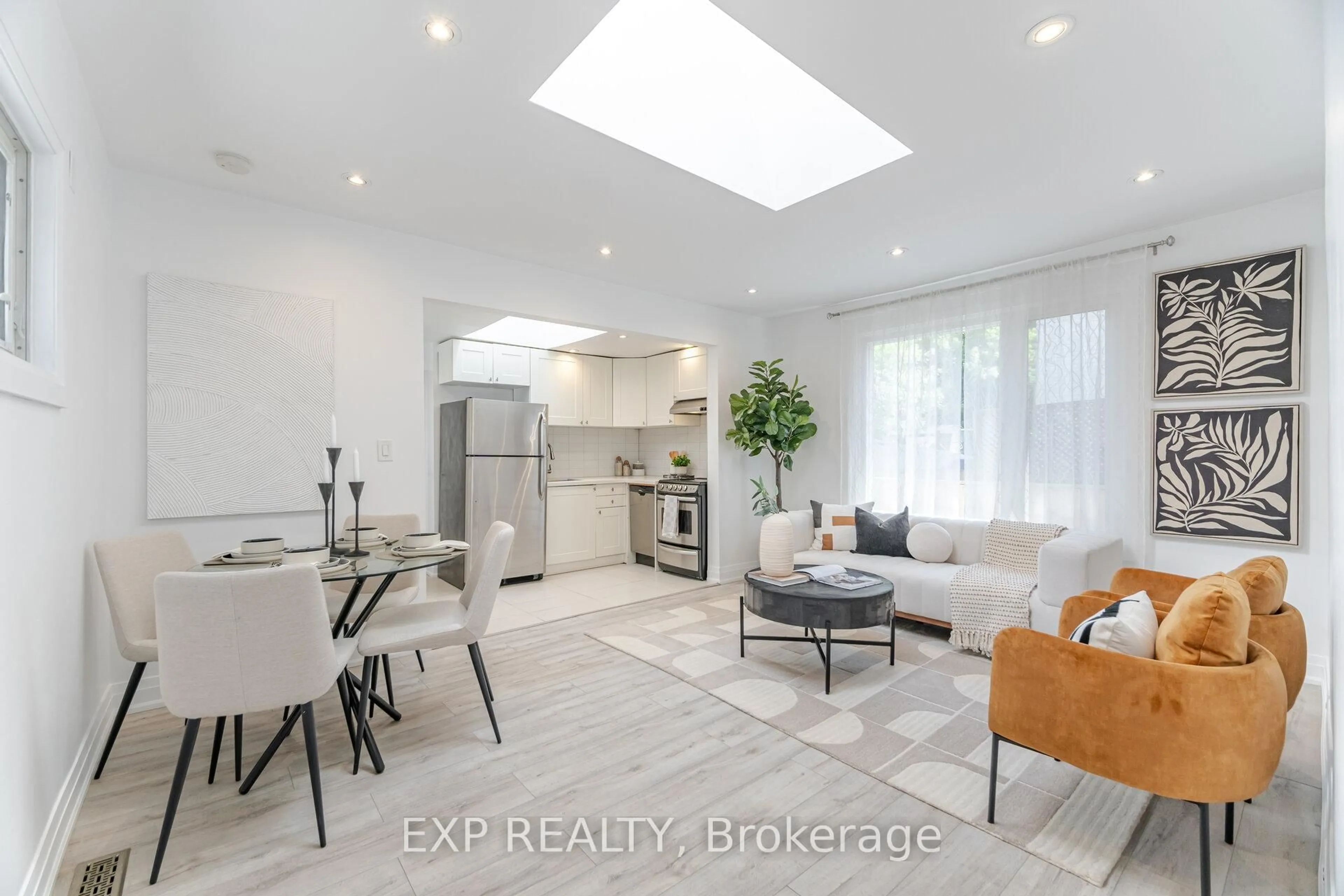 Open concept kitchen, ceramic/tile floor for 48 Orley Ave, Toronto Ontario M4C 2C1