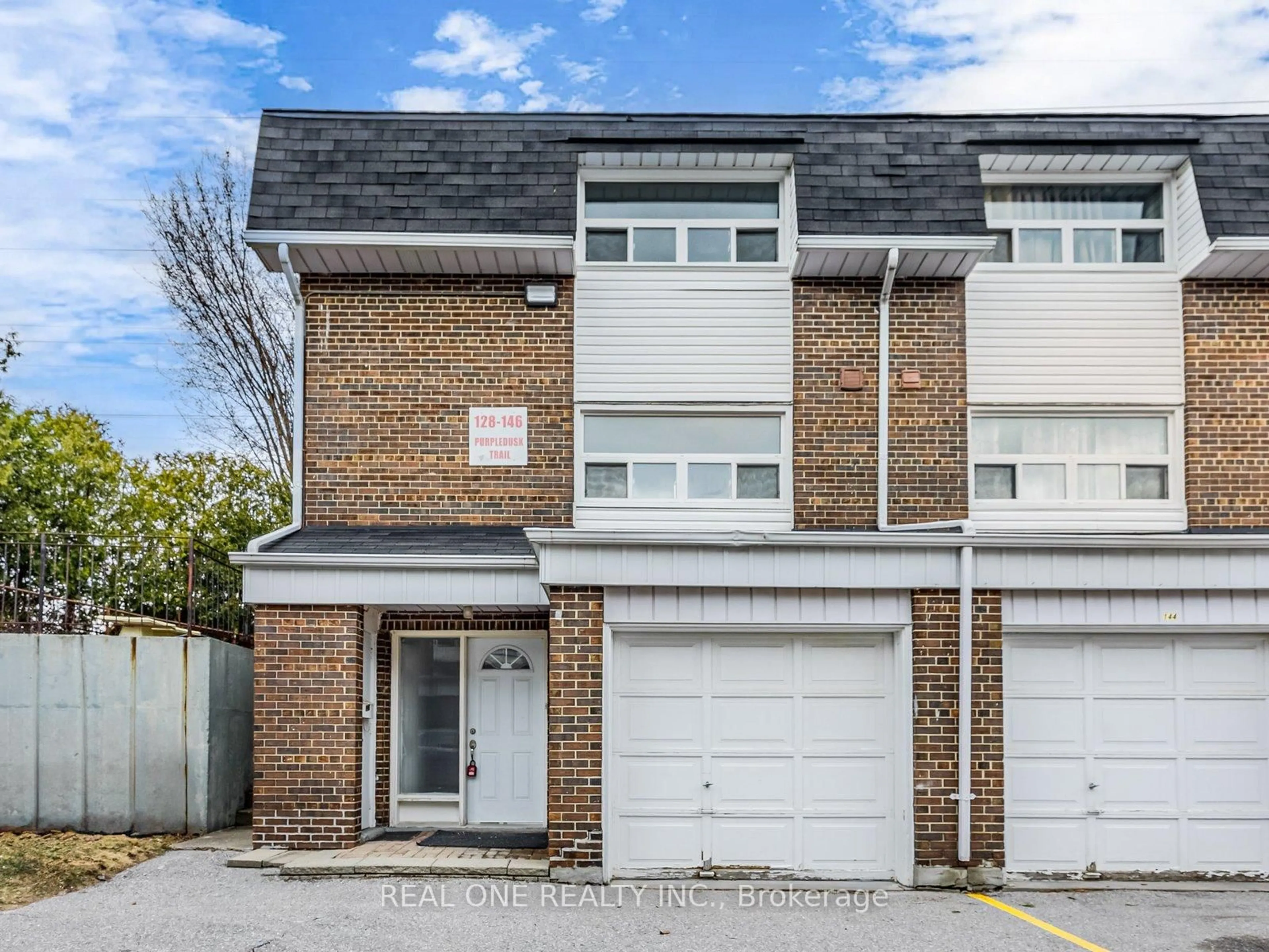 Home with brick exterior material, street for 146 Purpledusk Tr, Toronto Ontario M1E 4E1