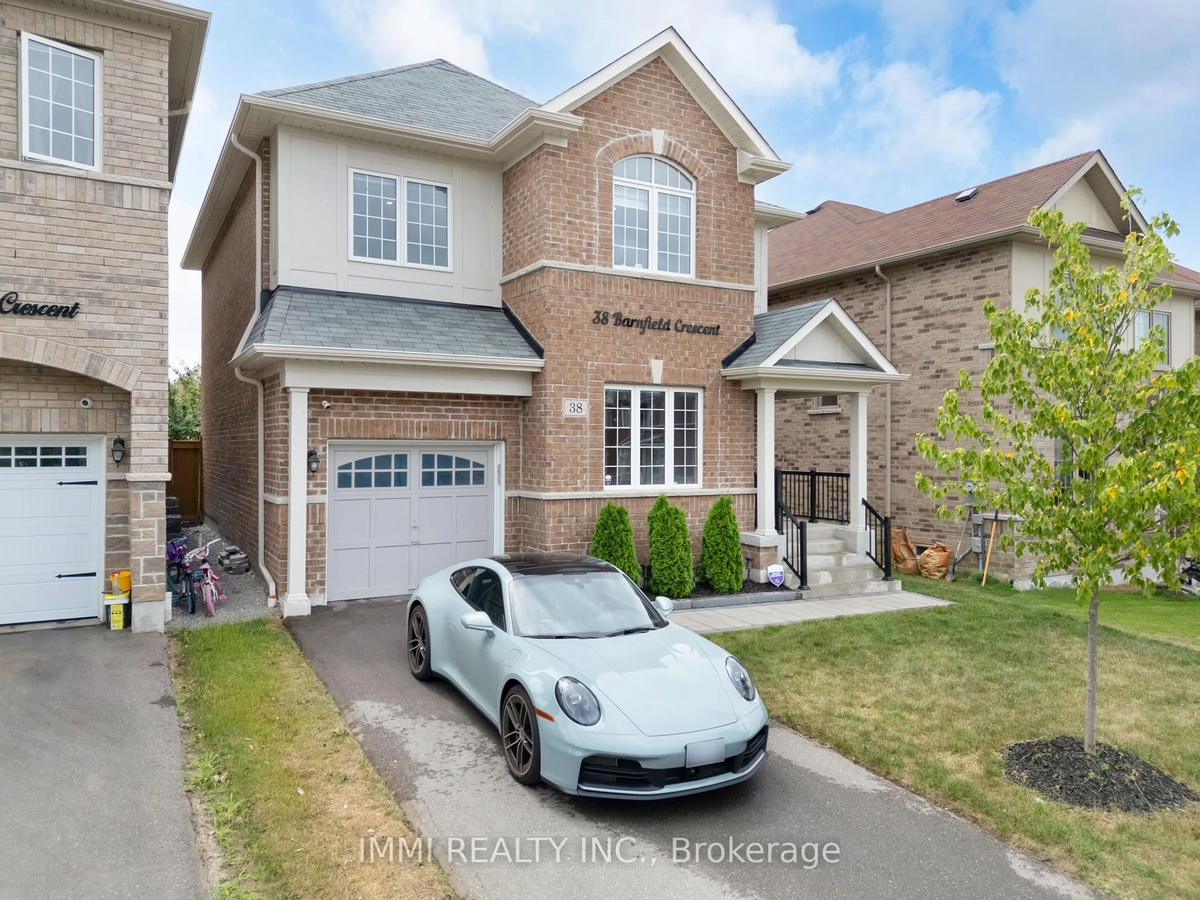 Home with brick exterior material, street for 38 Barnfield Cres, Ajax Ontario L1Z 0T3