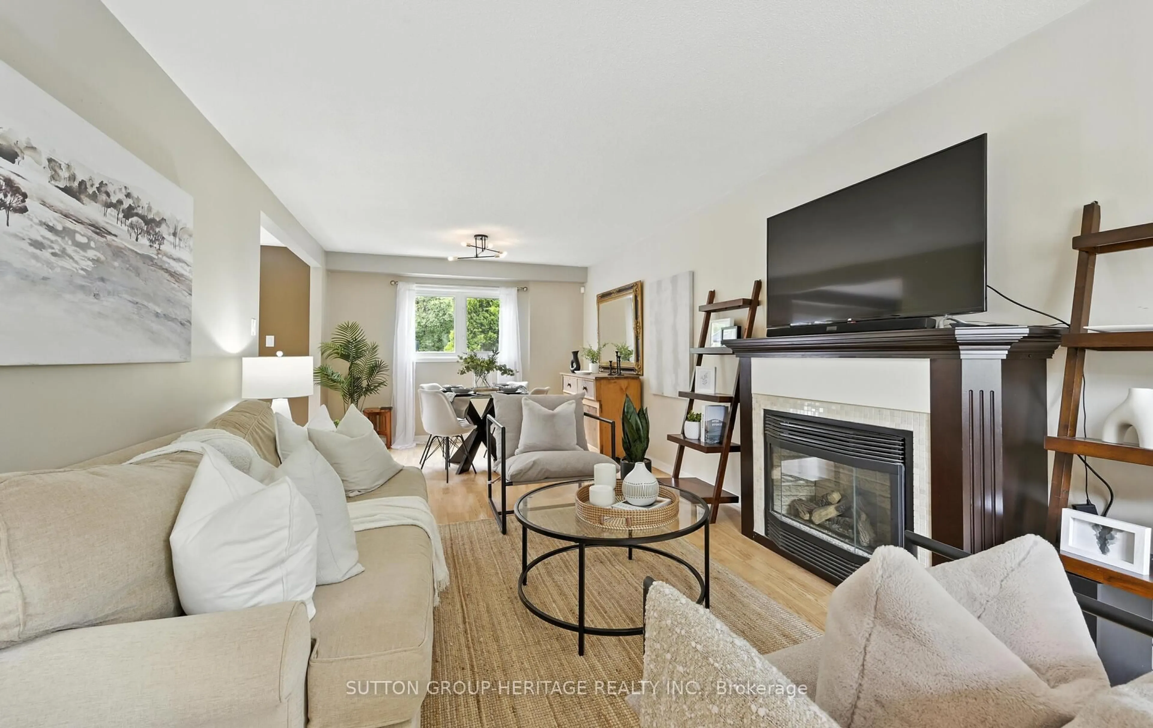 Living room with furniture, wood/laminate floor for 2 Frazer Rd, Ajax Ontario L1S 4B1