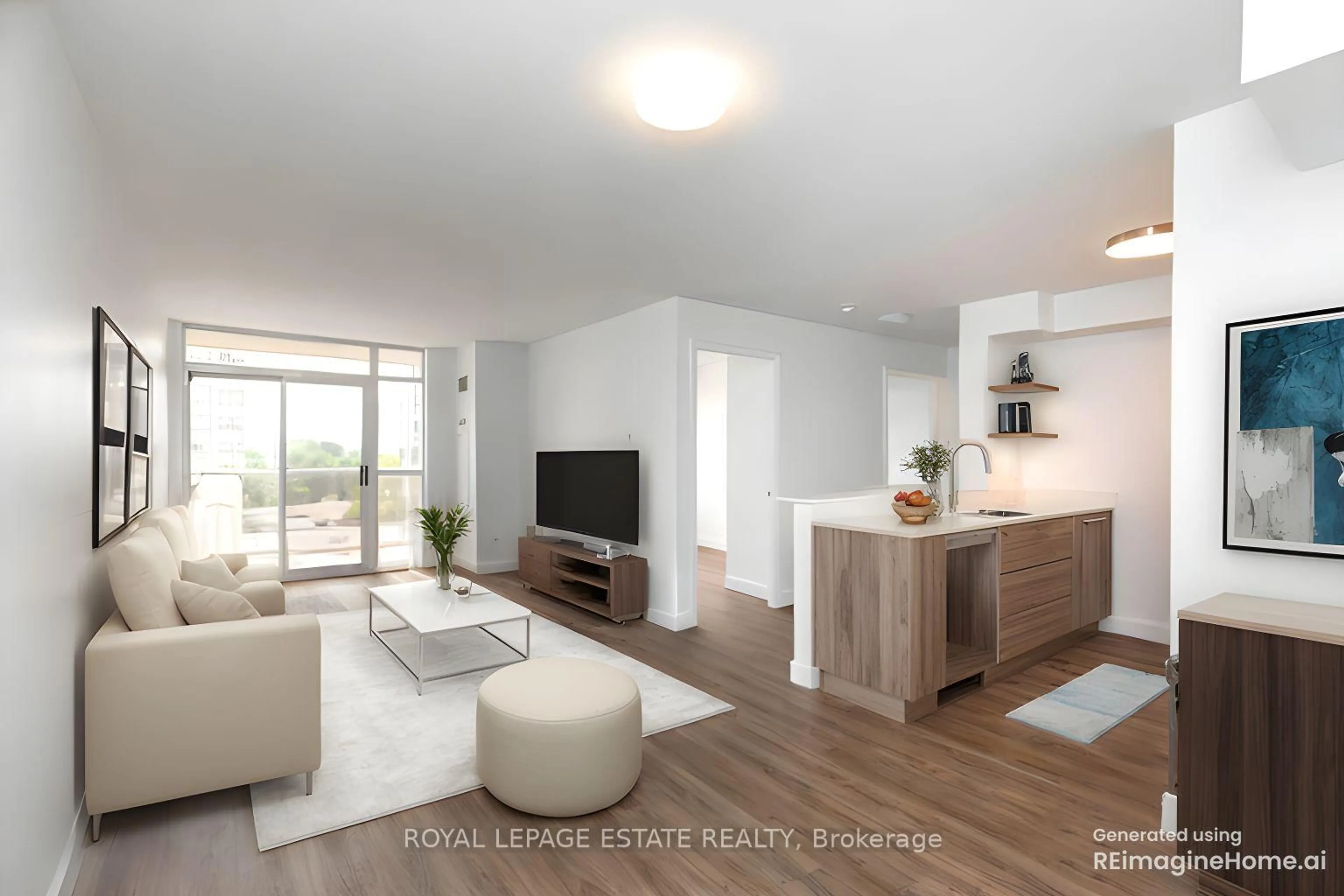 Living room with furniture, unknown for 3650 Kingston Rd #822, Toronto Ontario M1M 3X9