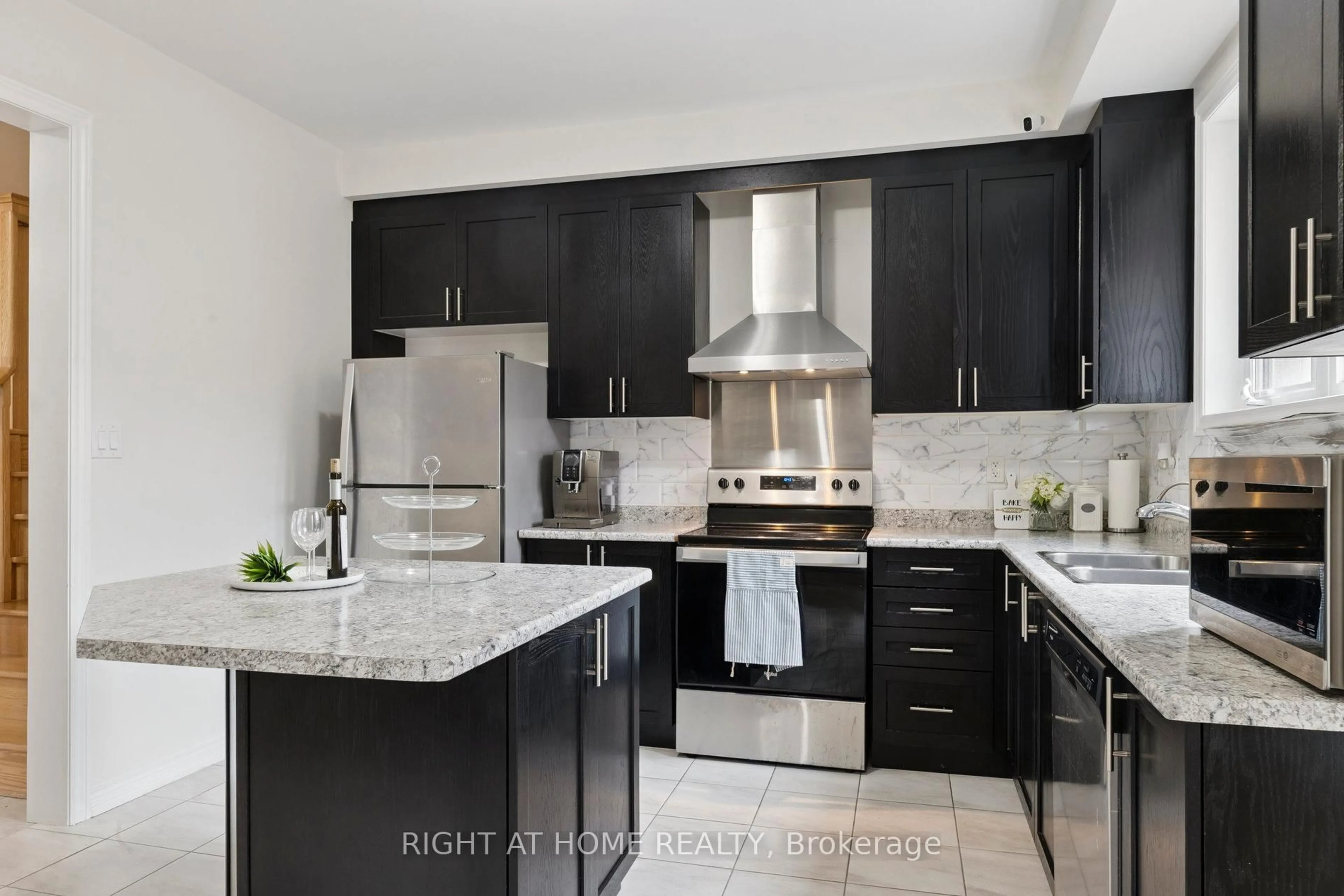 Contemporary kitchen, ceramic/tile floor for 222 Coronation Rd, Whitby Ontario L1P 0H7