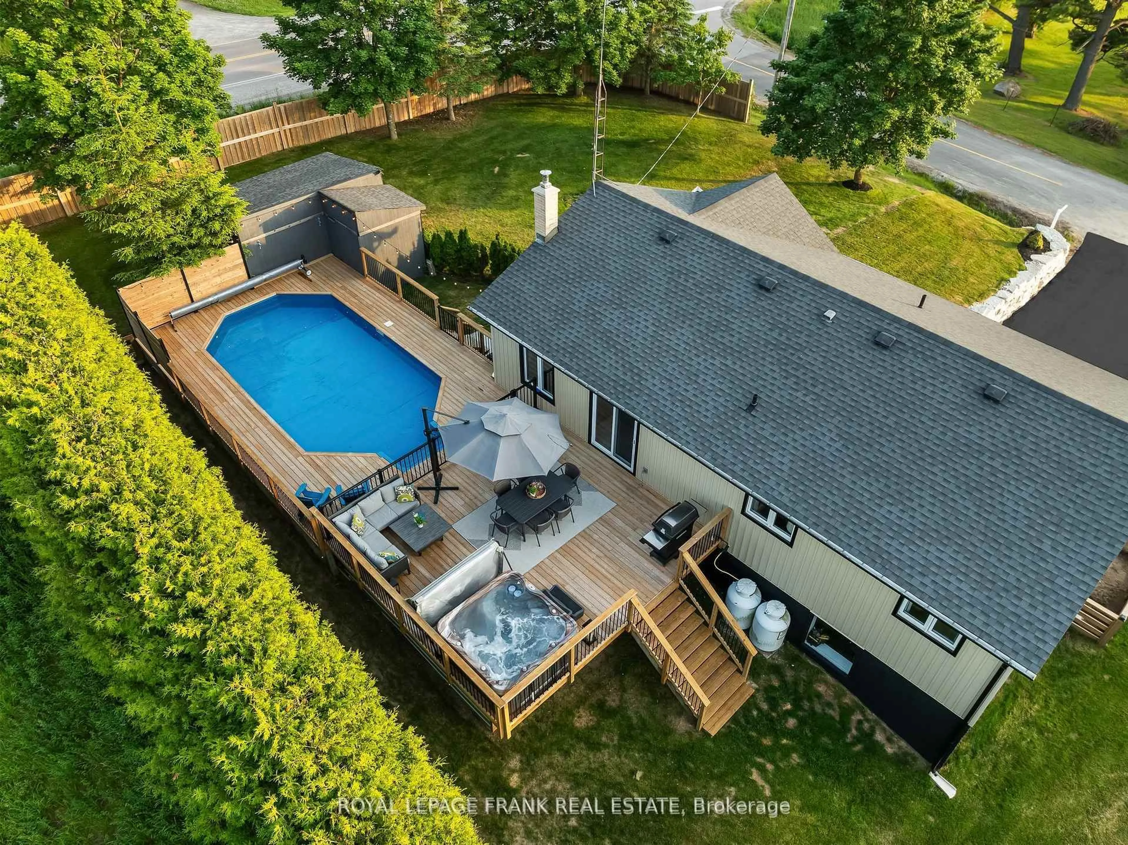 A pic from outside/outdoor area/front of a property/back of a property/a pic from drone, water/lake/river/ocean view for 9003 Longsault Rd, Clarington Ontario L1C 6V5