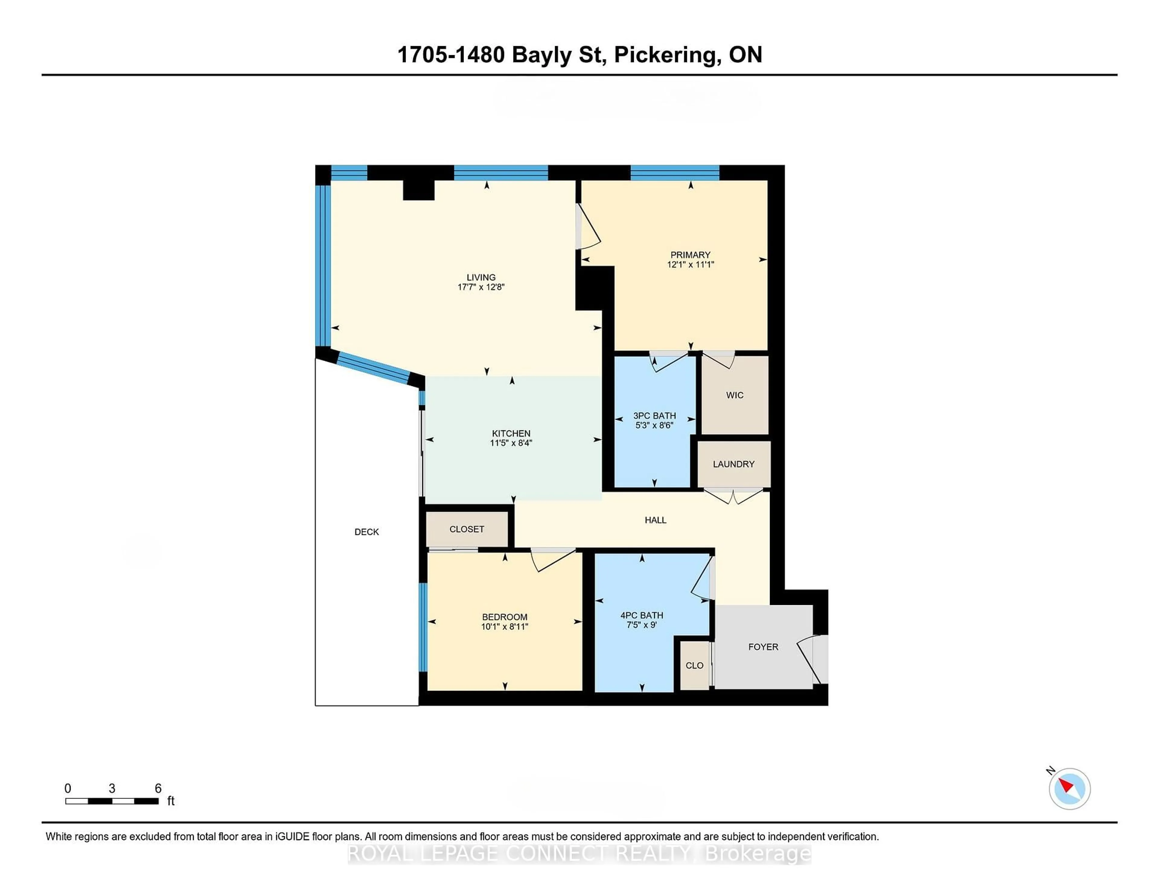 Floor plan for 1480 Bayly St #1705, Pickering Ontario L1W 3R5