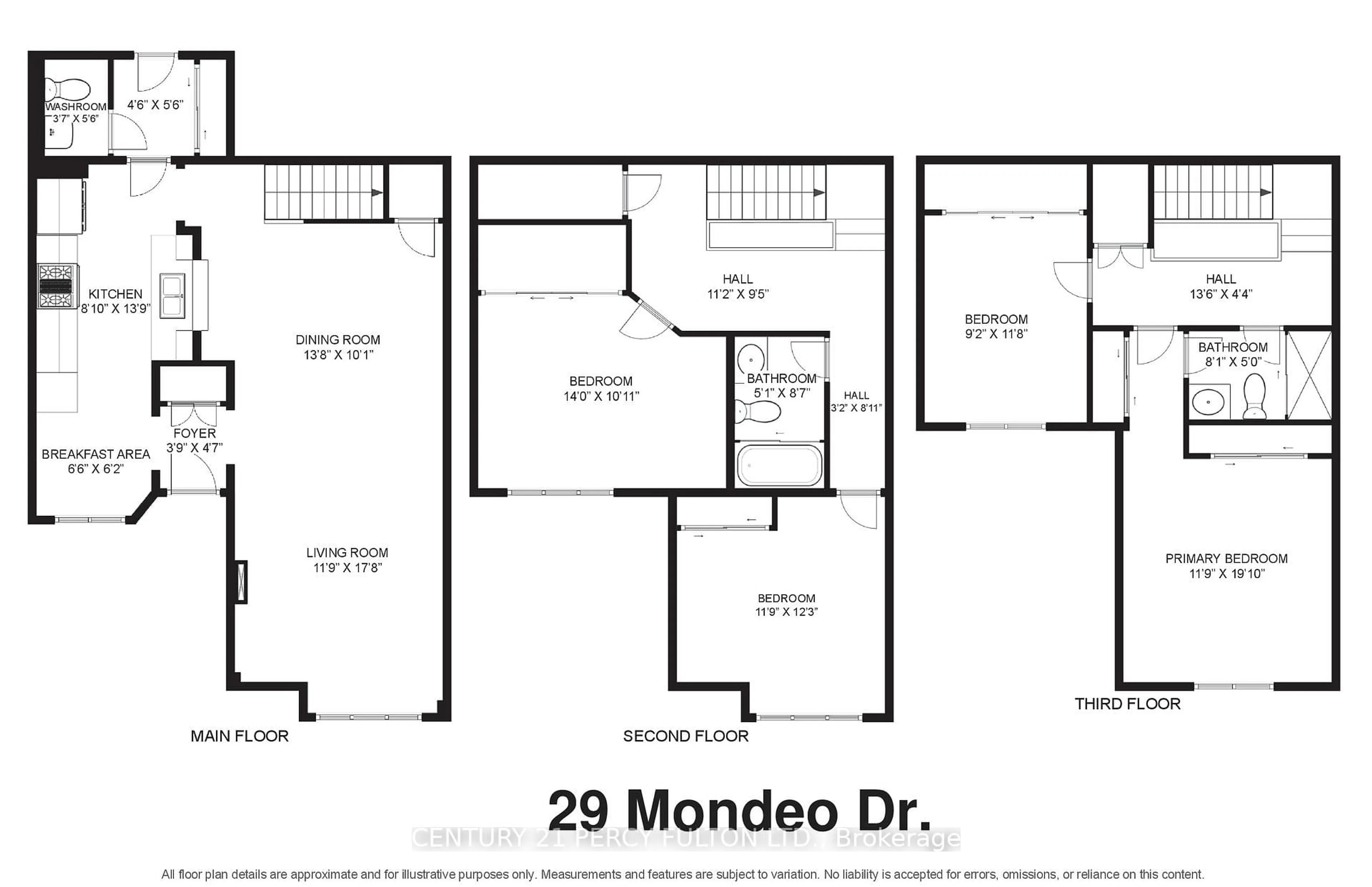 Floor plan for 29 Mondeo Dr, Toronto Ontario M1P 5B6