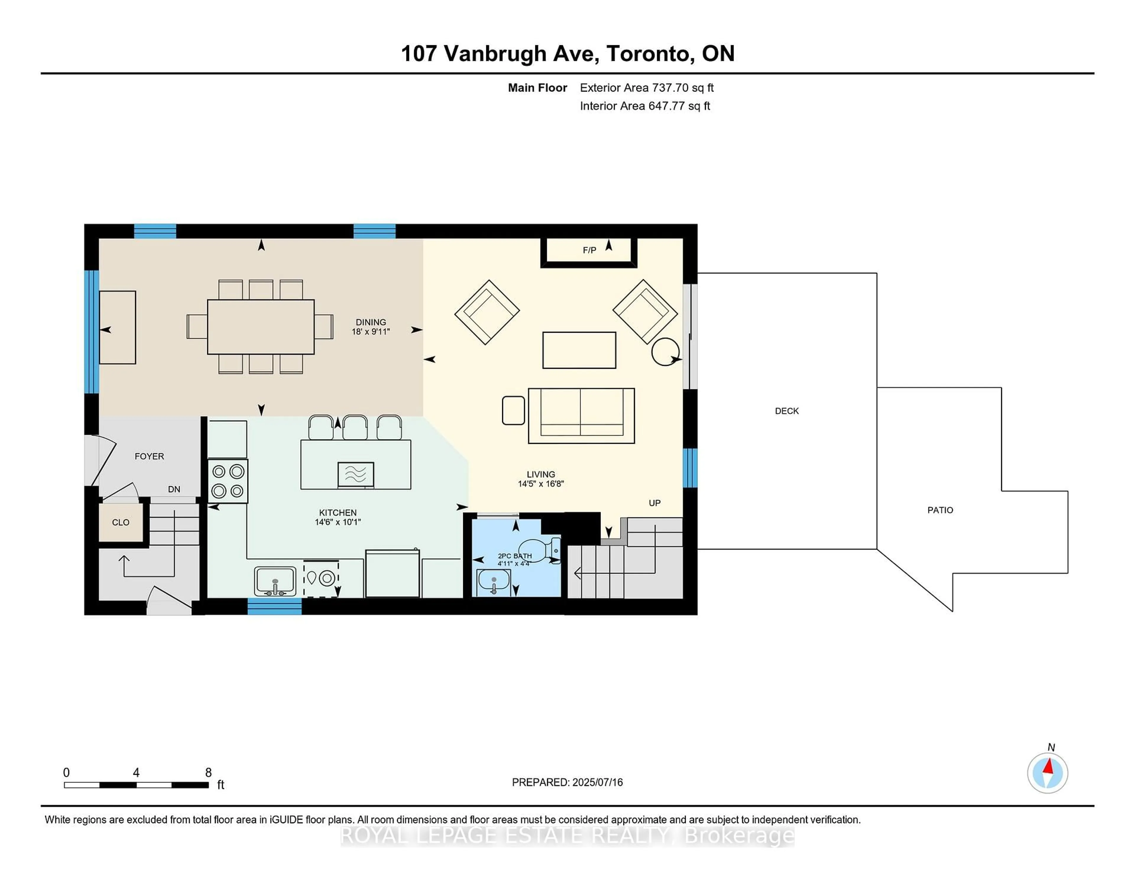Floor plan for 107 Vanbrugh Ave, Toronto Ontario M1N 3T4