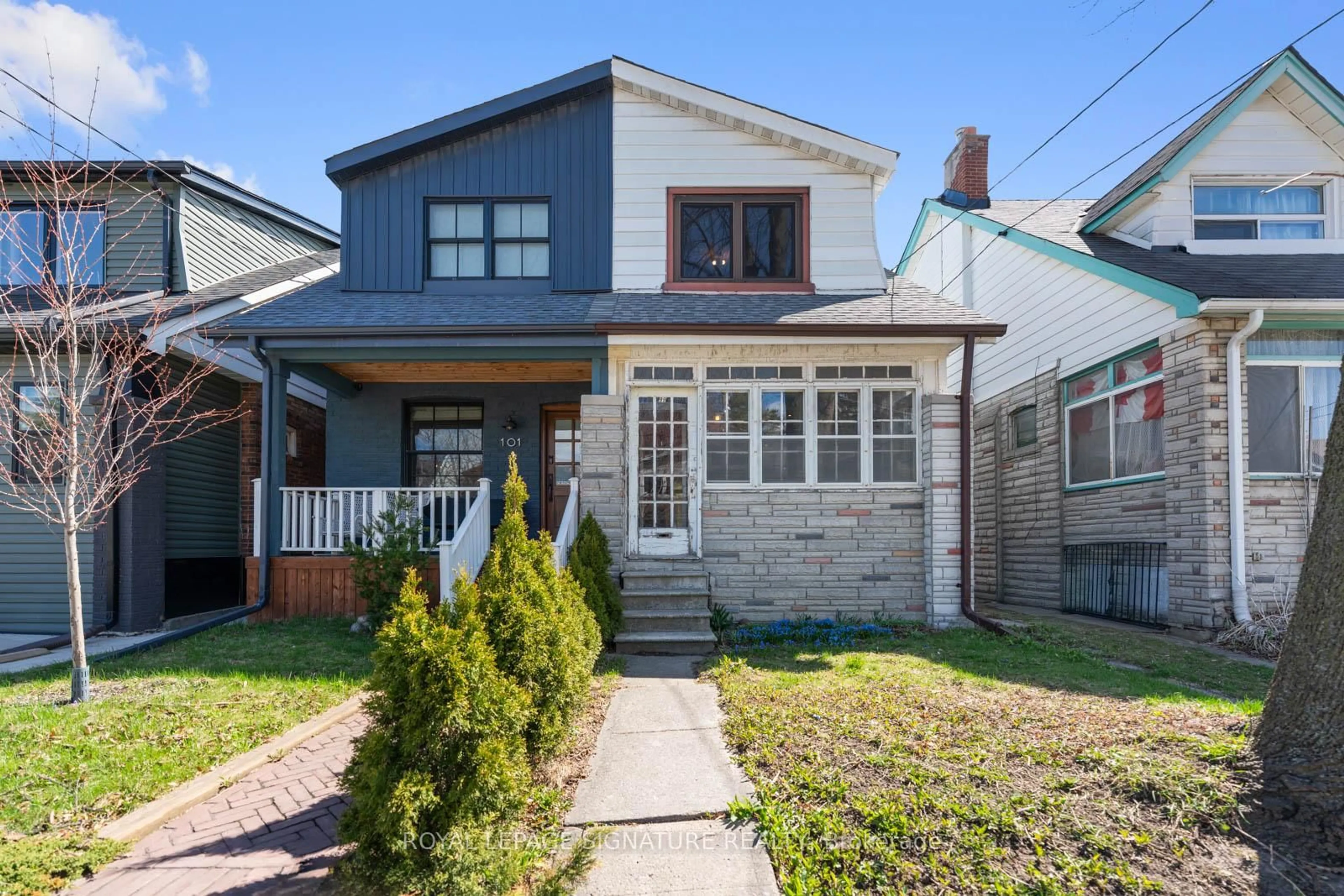 Home with brick exterior material, street for 99 Kent Rd, Toronto Ontario M4L 2X5