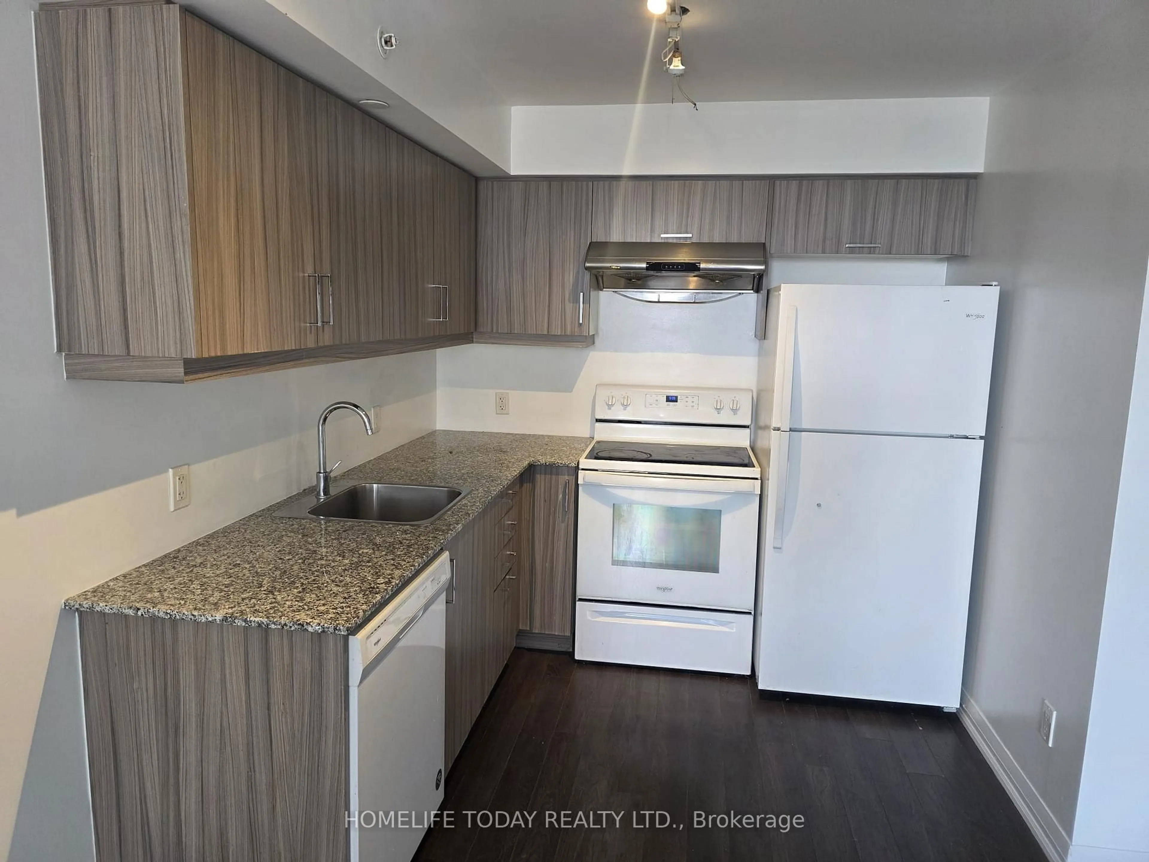 Standard kitchen, wood/laminate floor for 30 Meadowglen Pl #201, Toronto Ontario M1G 0A6