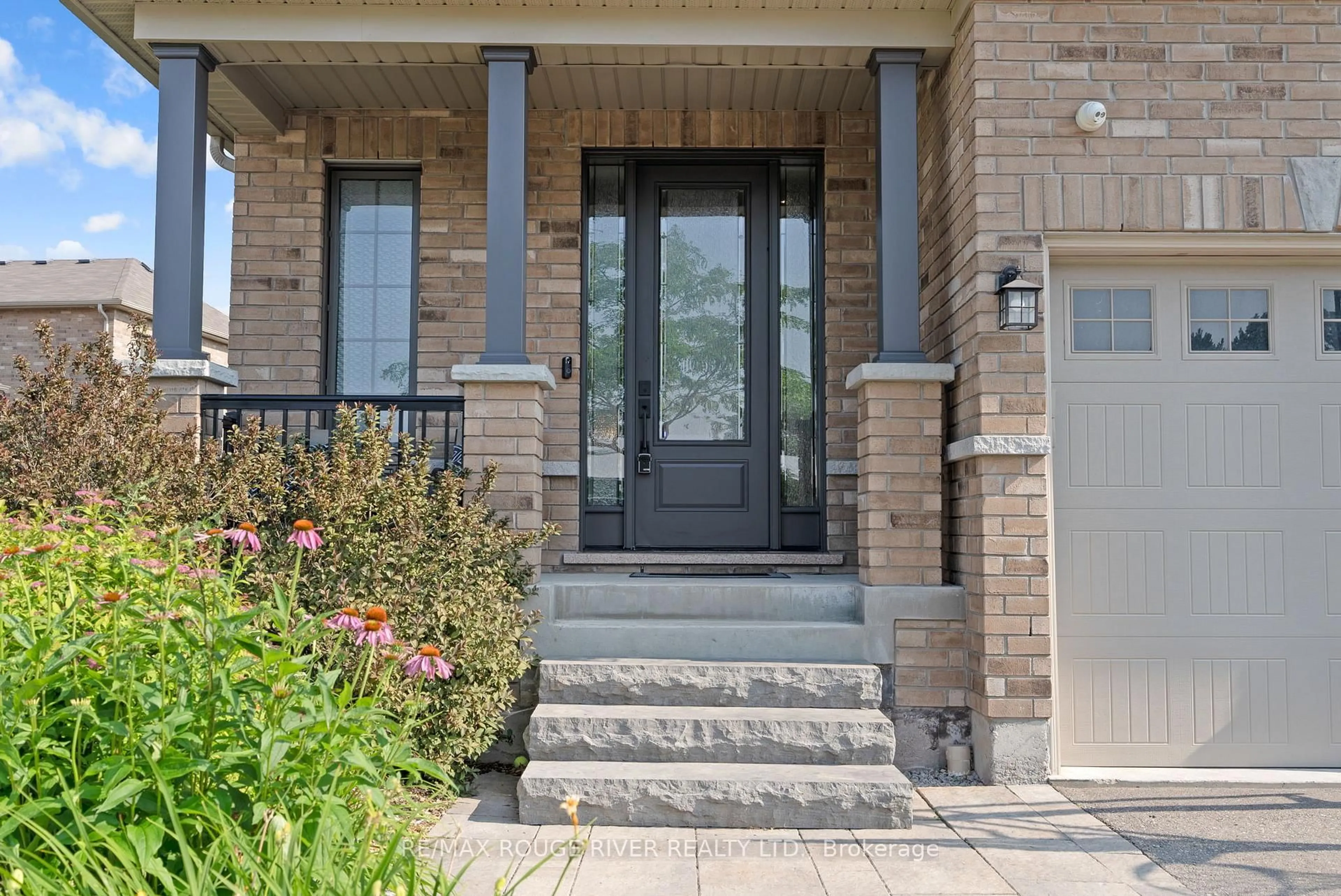 Home with brick exterior material, street for 1 Lancewood Dr, Whitby Ontario L1R 0N4
