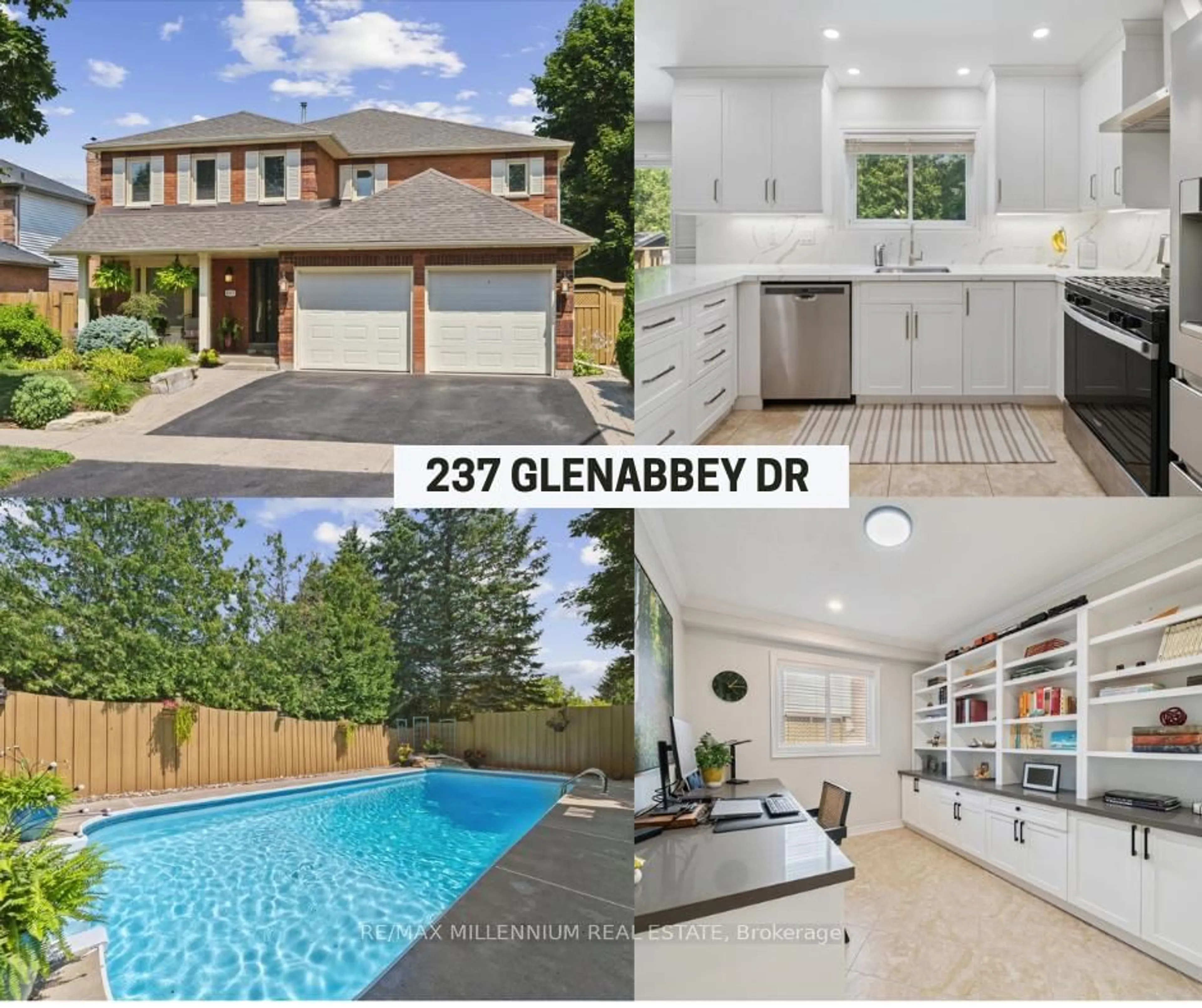 A pic from outside/outdoor area/front of a property/back of a property/a pic from drone, street for 237 Glenabbey Dr, Clarington Ontario L1E 2V2