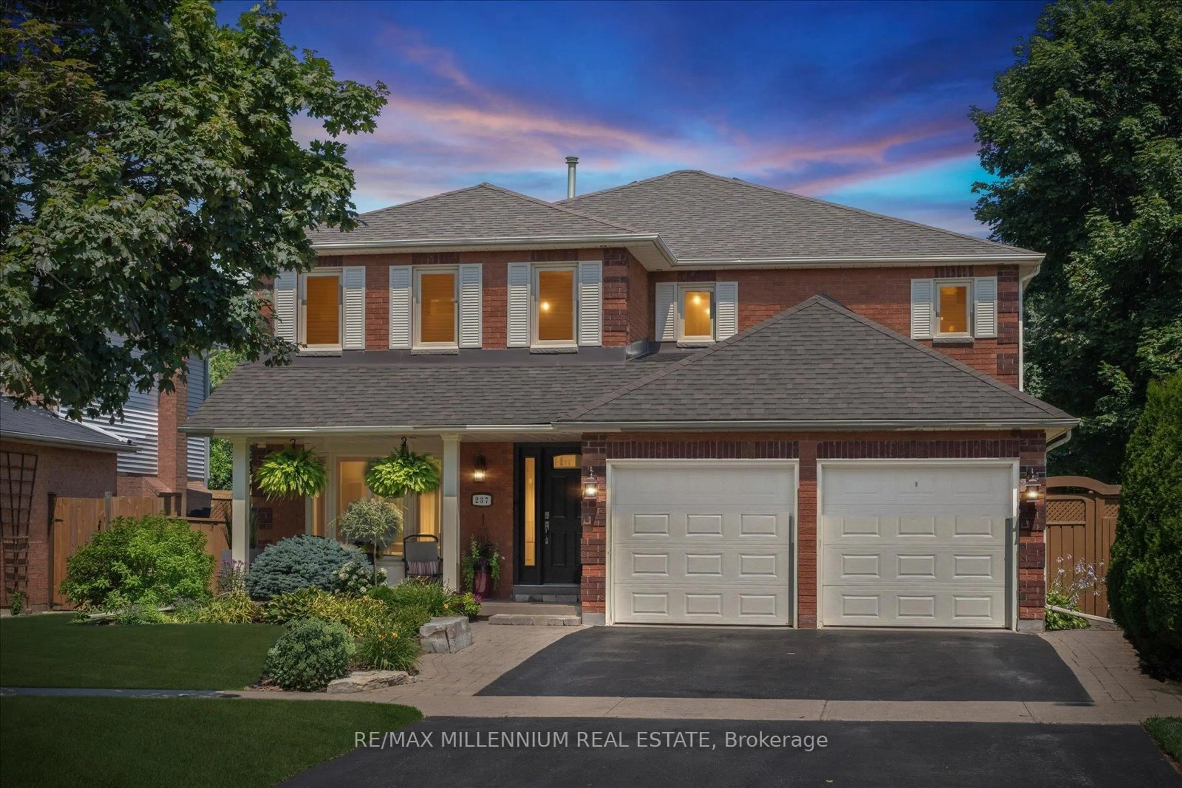 Home with brick exterior material, street for 237 Glenabbey Dr, Clarington Ontario L1E 2V2