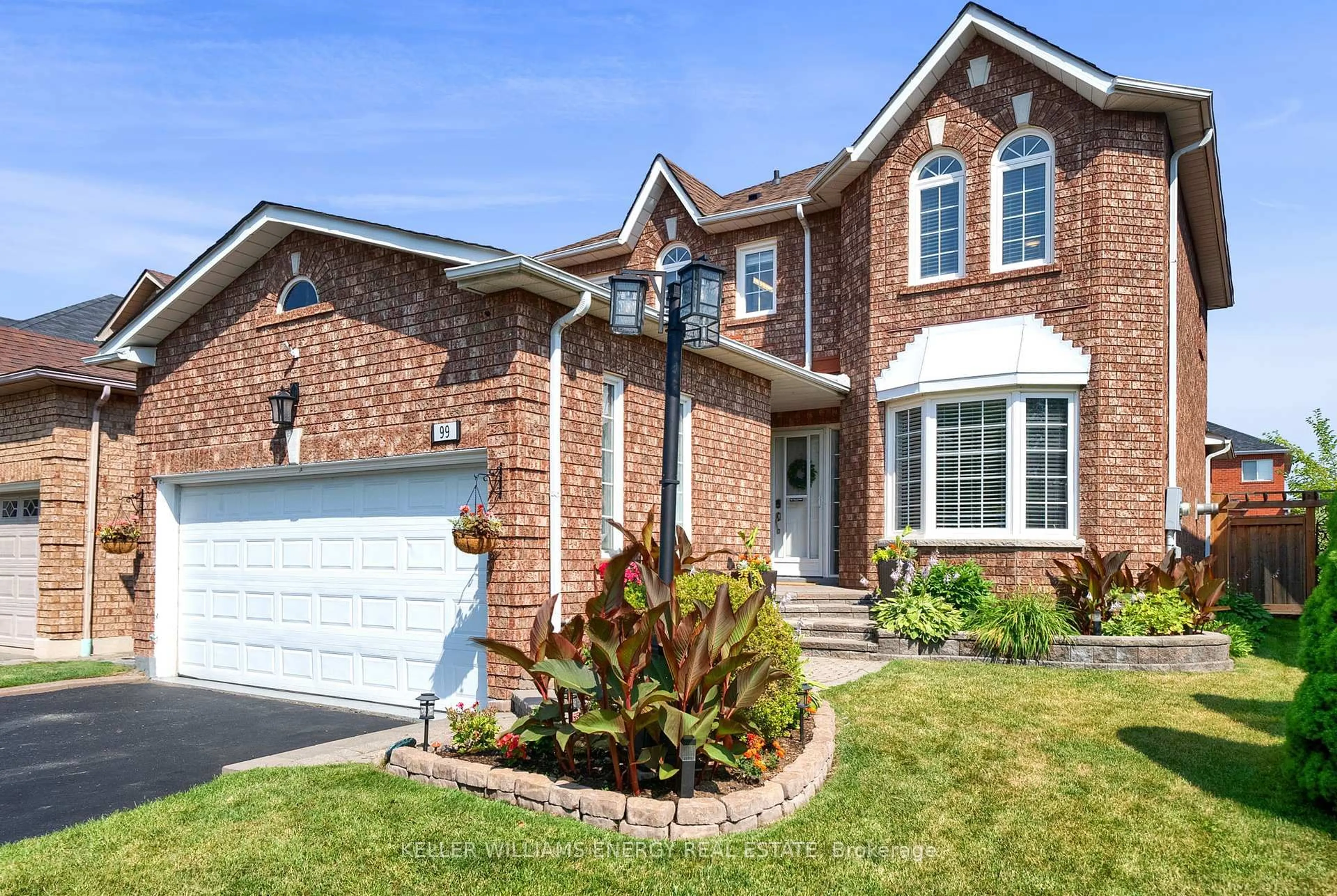 Home with brick exterior material, street for 99 Parnell Cres, Whitby Ontario L1R 1X1