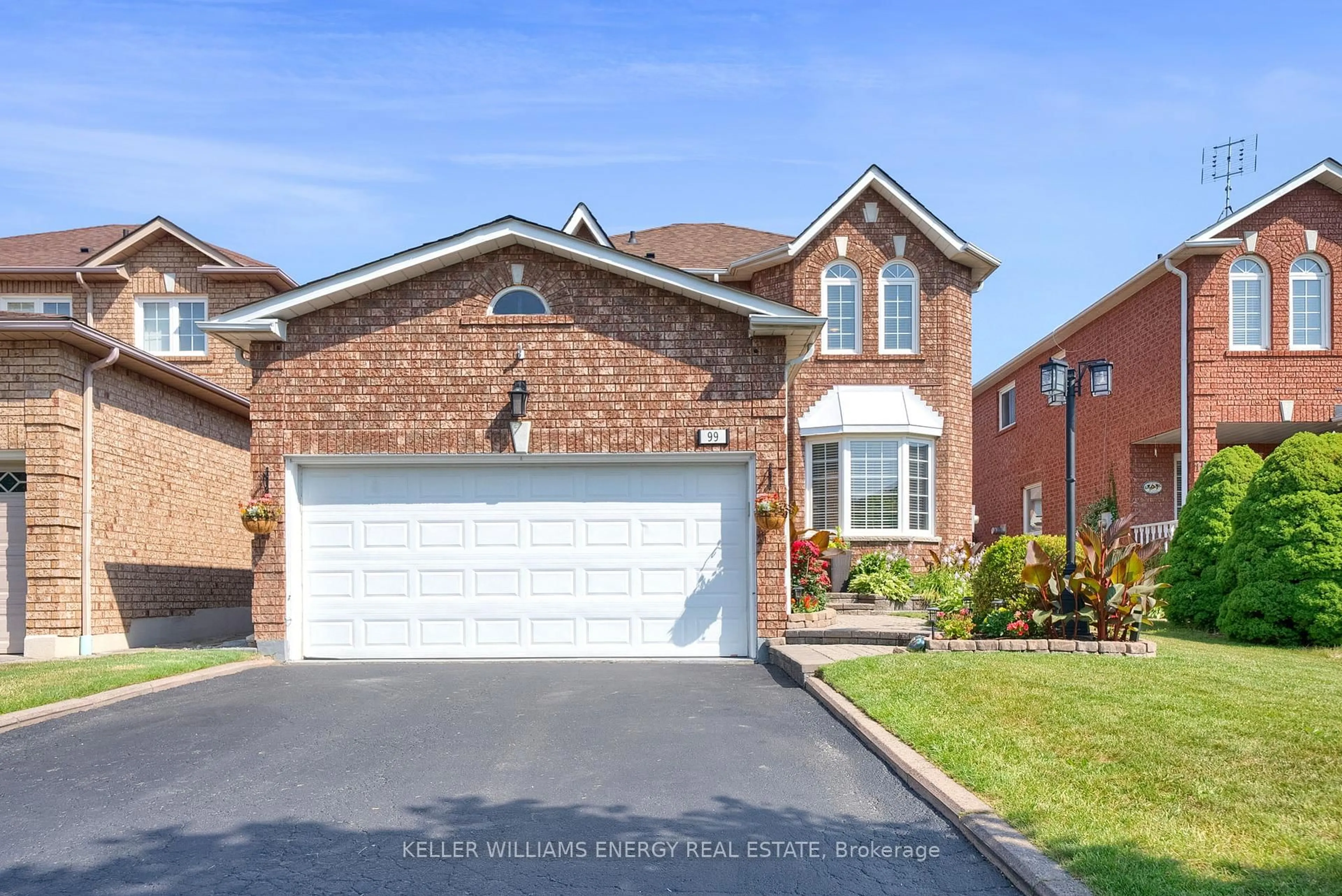 Home with brick exterior material, street for 99 Parnell Cres, Whitby Ontario L1R 1X1
