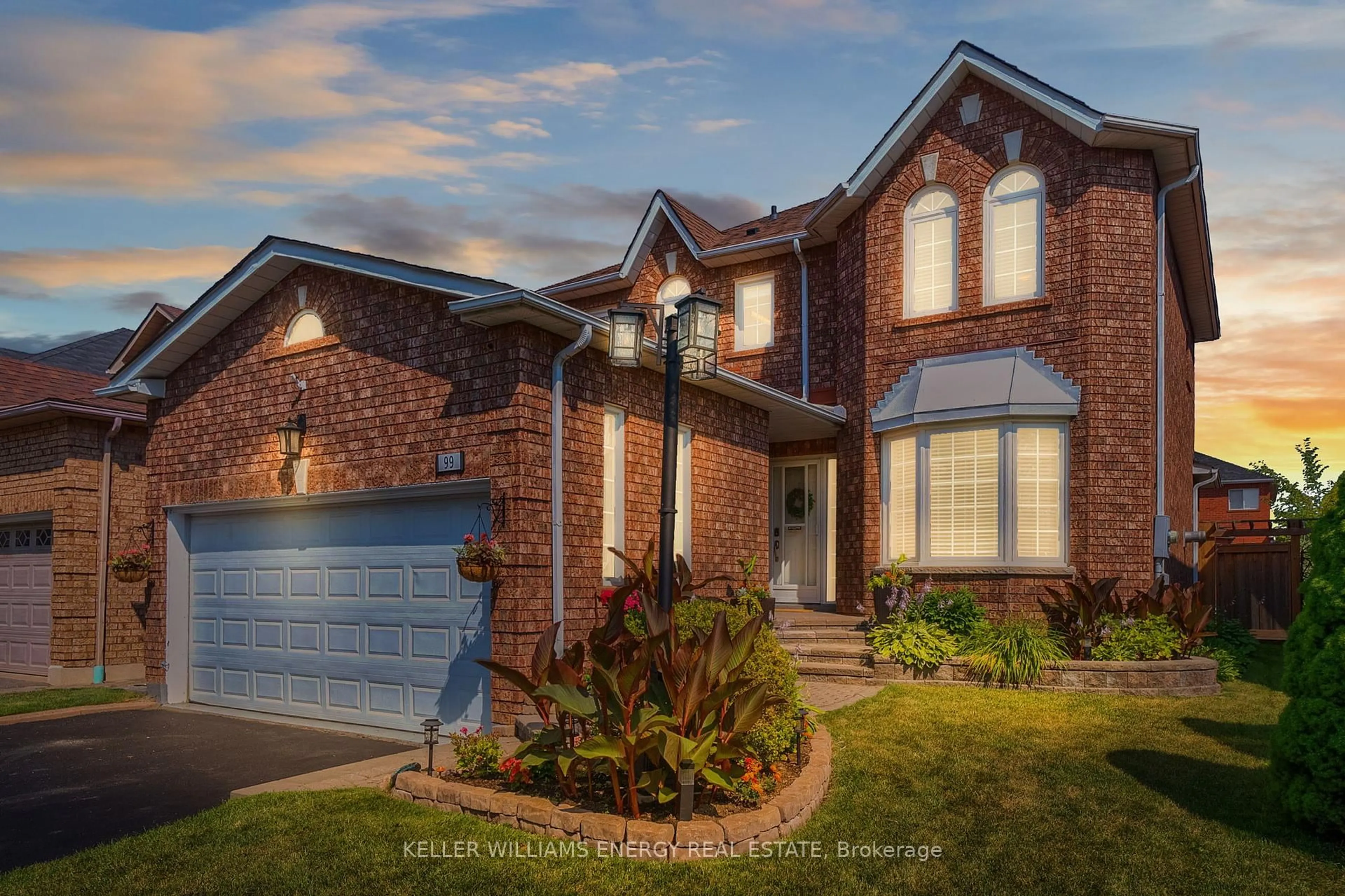 Home with brick exterior material, street for 99 Parnell Cres, Whitby Ontario L1R 1X1