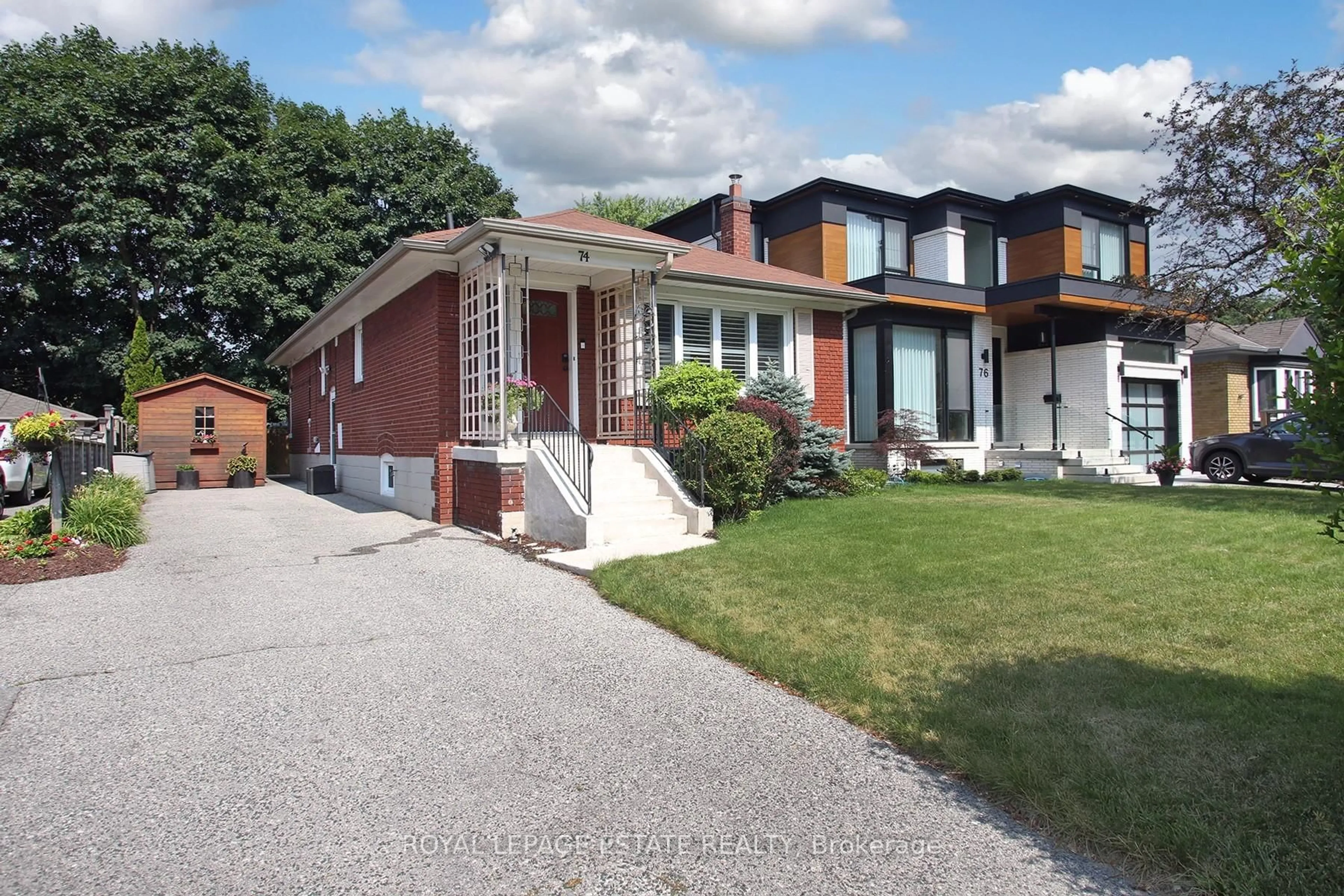 Home with brick exterior material, street for 74 Ferncroft Dr, Toronto Ontario M1N 2X4