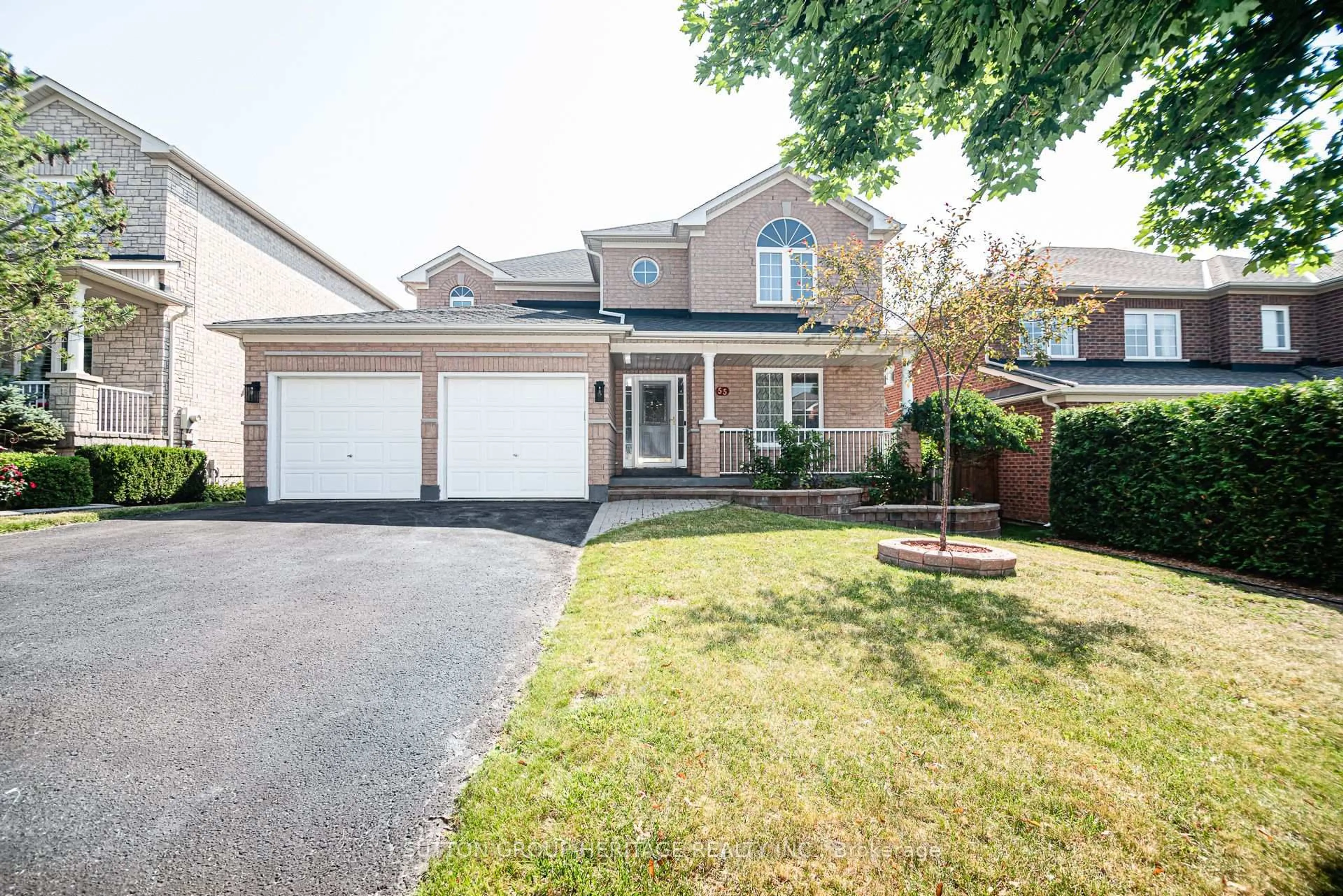 Home with brick exterior material, street for 55 Sadler Cres, Scugog Ontario L9L 1T3