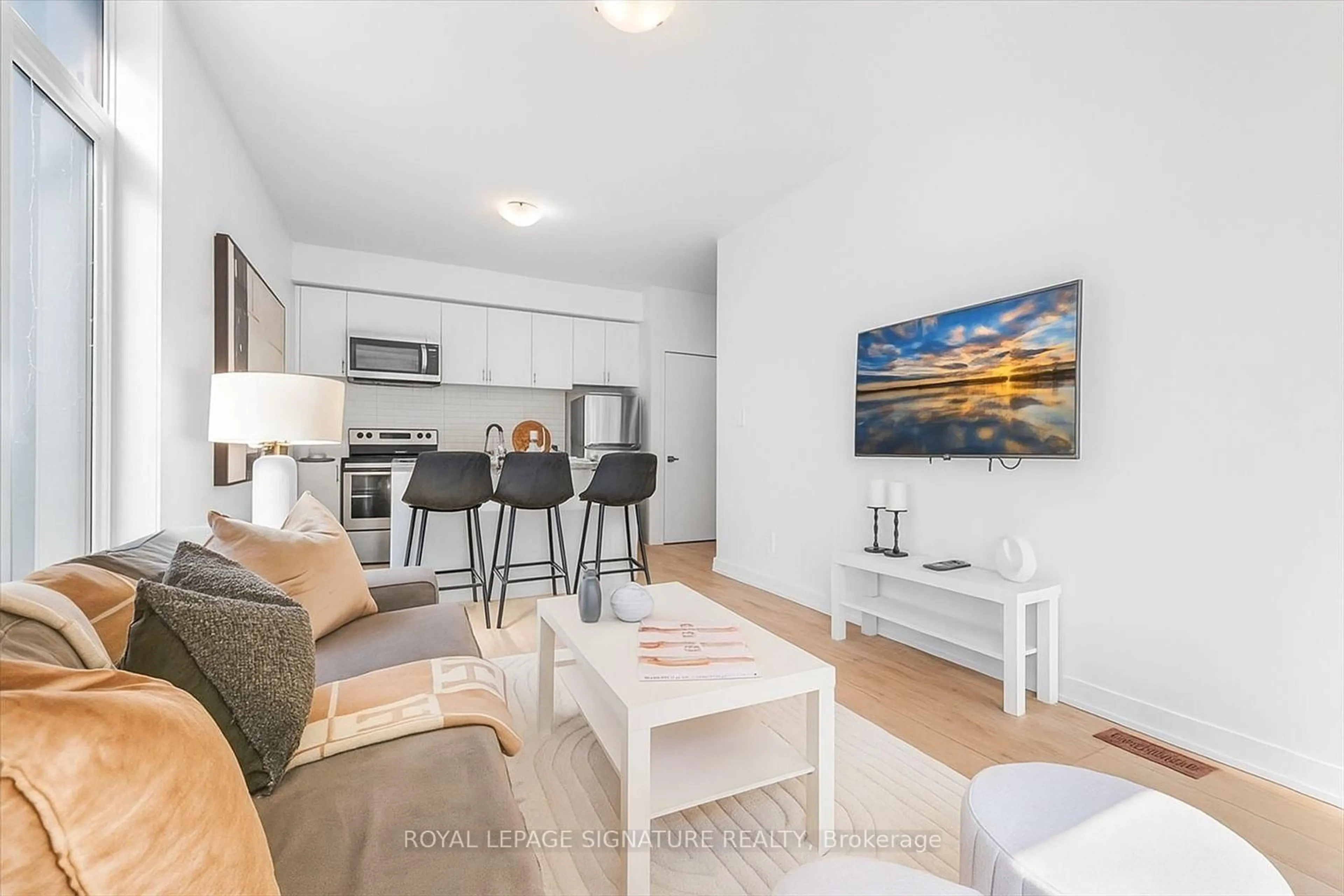 Living room with furniture, unknown for 1740 Simcoe St #49, Oshawa Ontario L1G 4X9