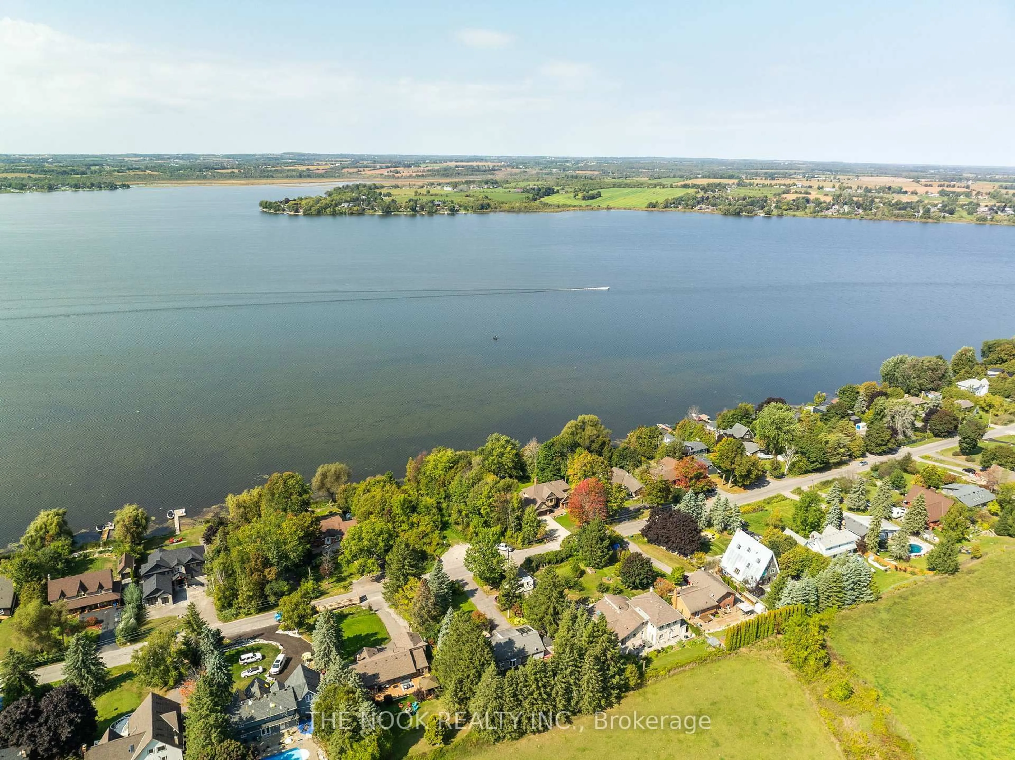 A pic from outside/outdoor area/front of a property/back of a property/a pic from drone, water/lake/river/ocean view for 385 Fralick's Beach Rd, Scugog Ontario L9L 1B6