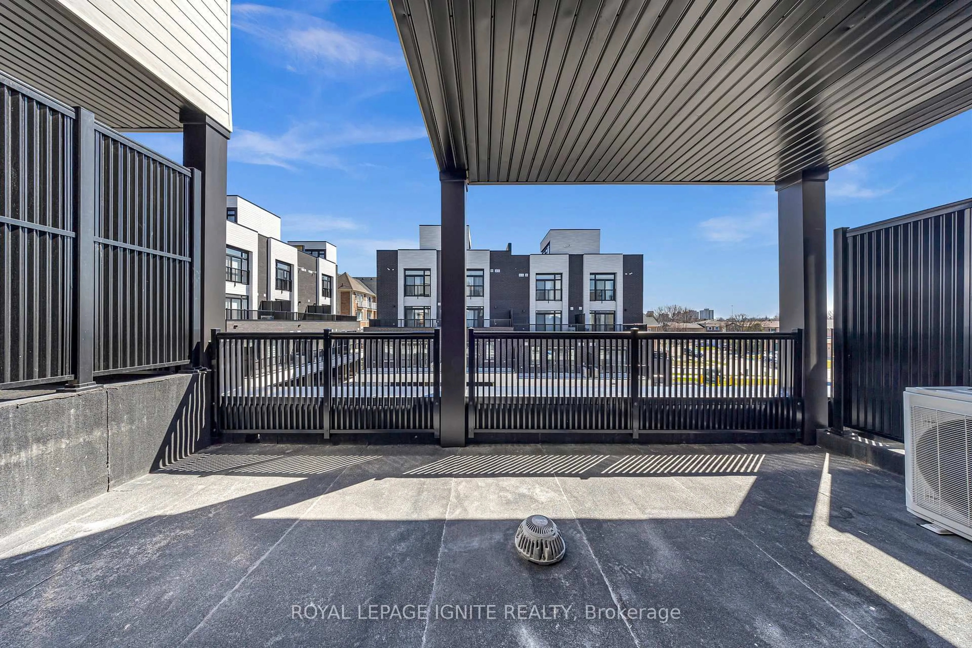Patio, city buildings view from balcony for 188 Angus Dr #14, Ajax Ontario L1S 0G5