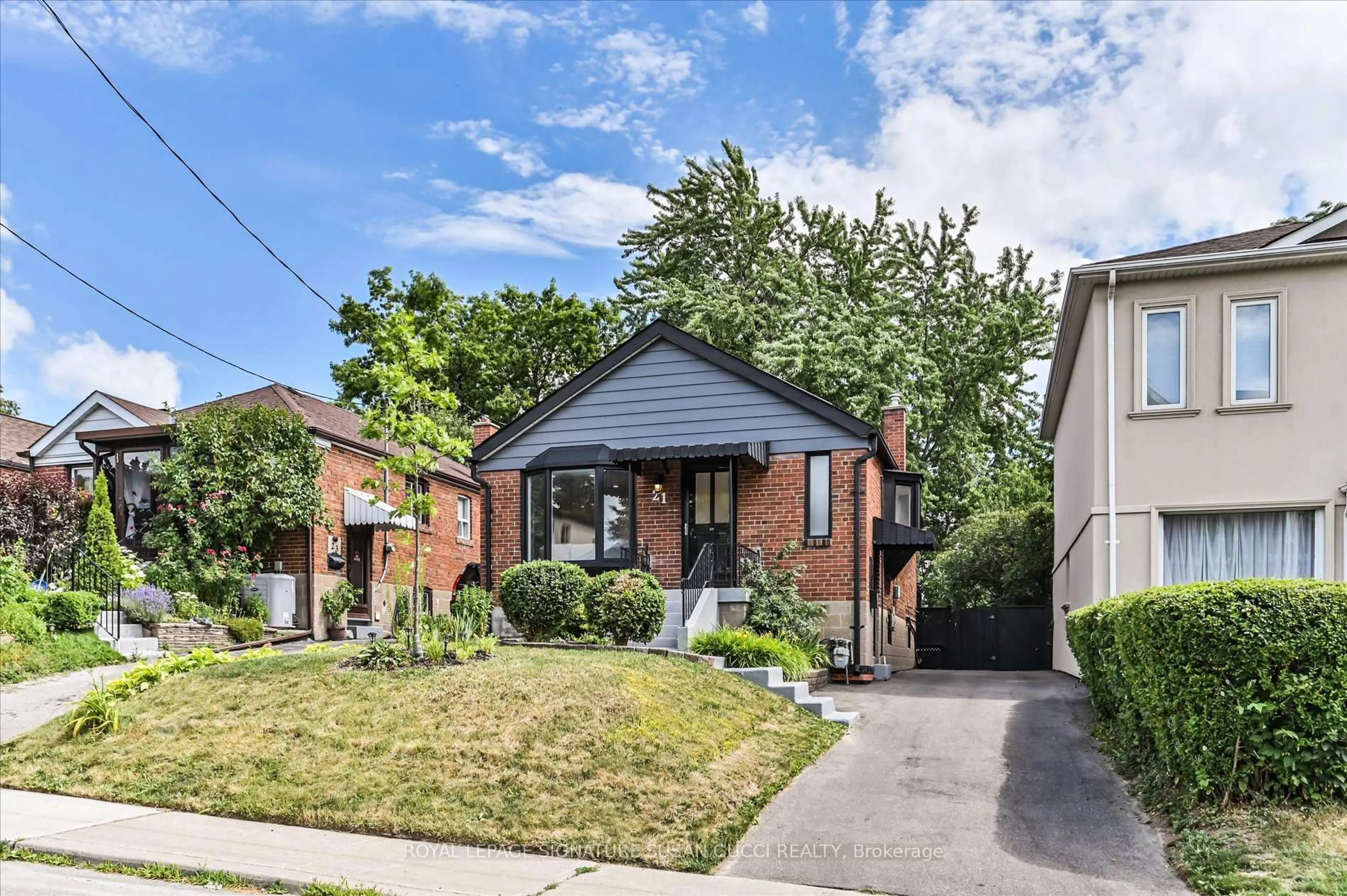Home with brick exterior material, street for 21 Galbraith Ave, Toronto Ontario M4B 2B4