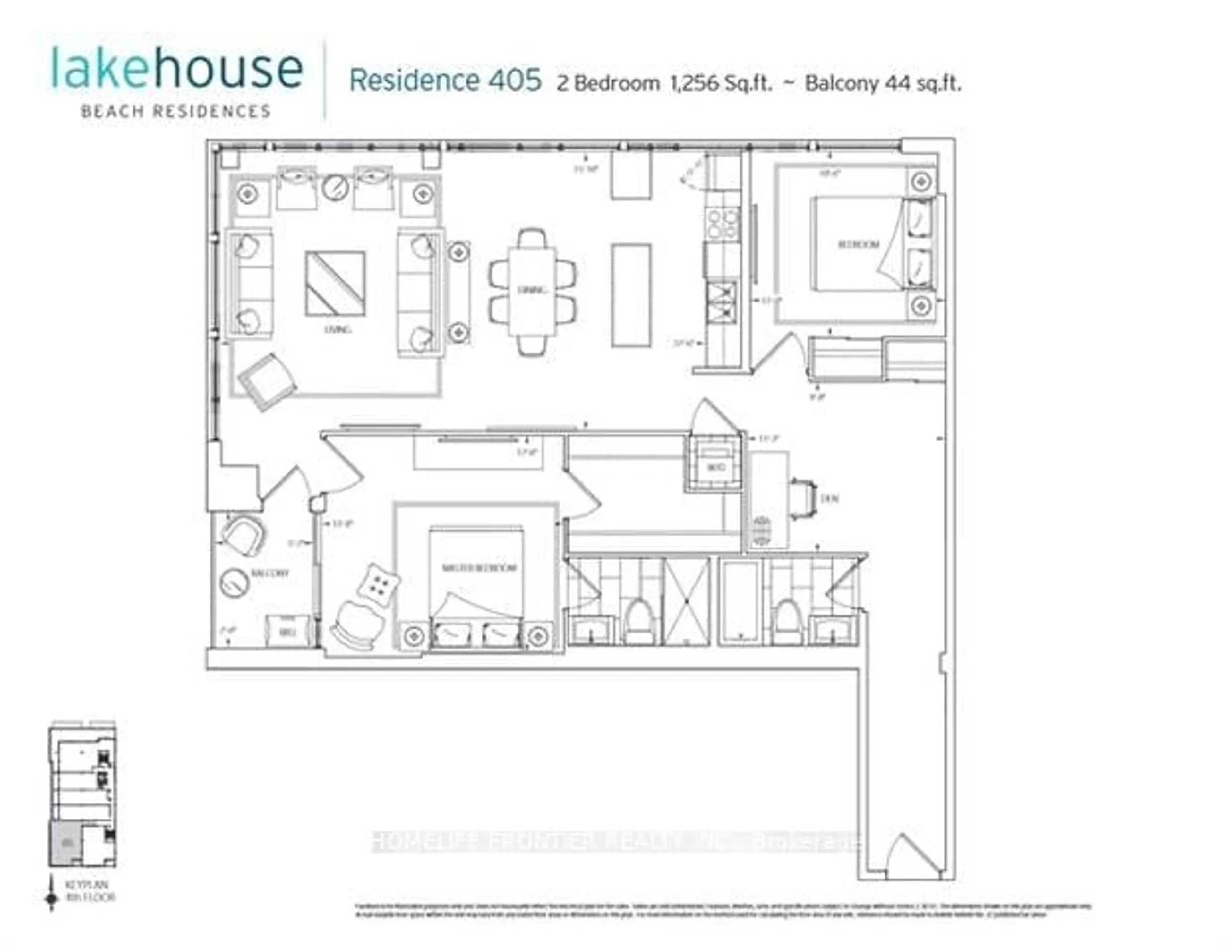 Floor plan for 1960 Queen St #405, Toronto Ontario M4L 1H8