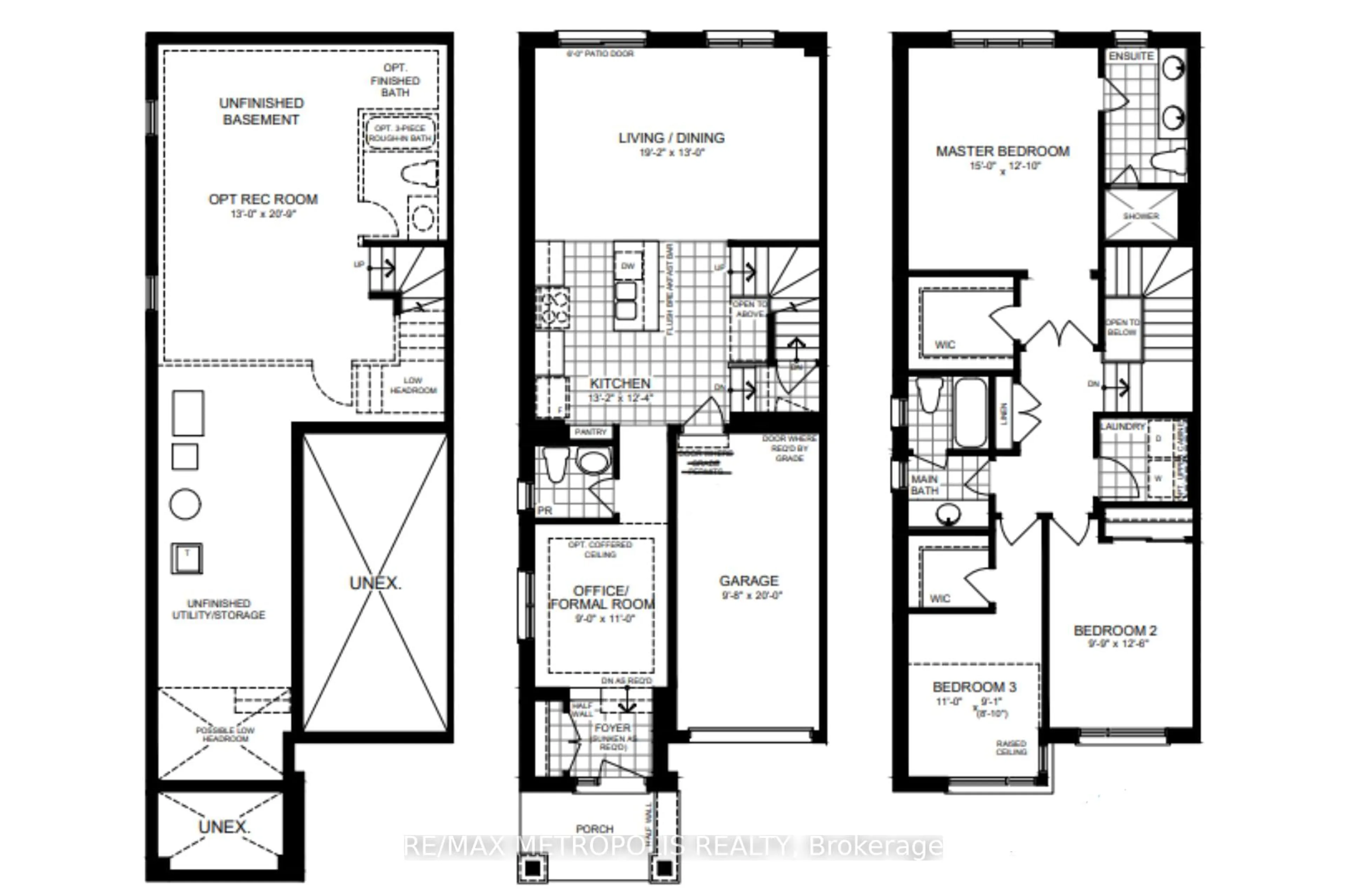 Floor plan for 2028 Verne Bowen St, Oshawa Ontario L1L 0S3