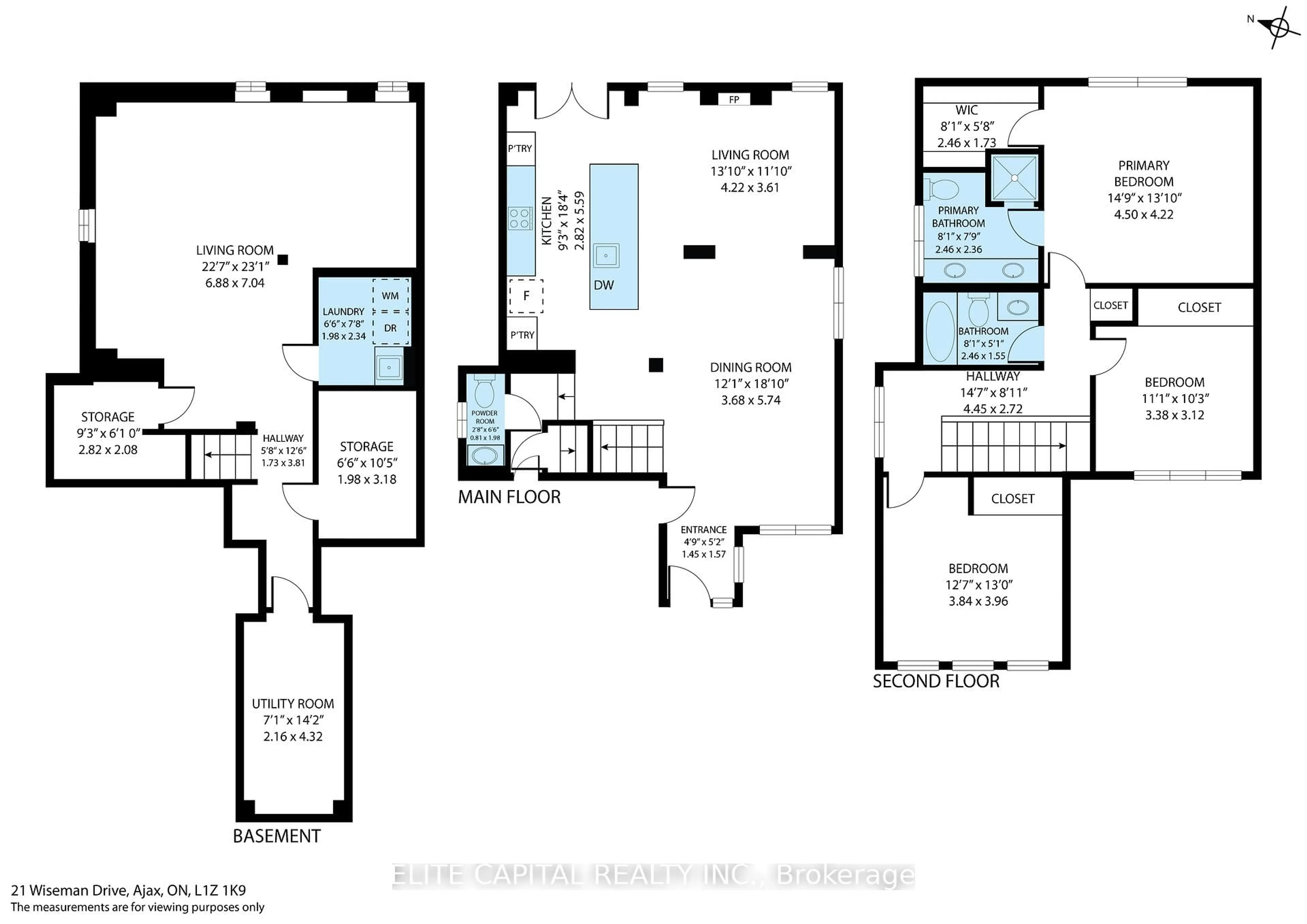 Floor plan for 21 Wiseman Dr, Ajax Ontario L1Z 1K9