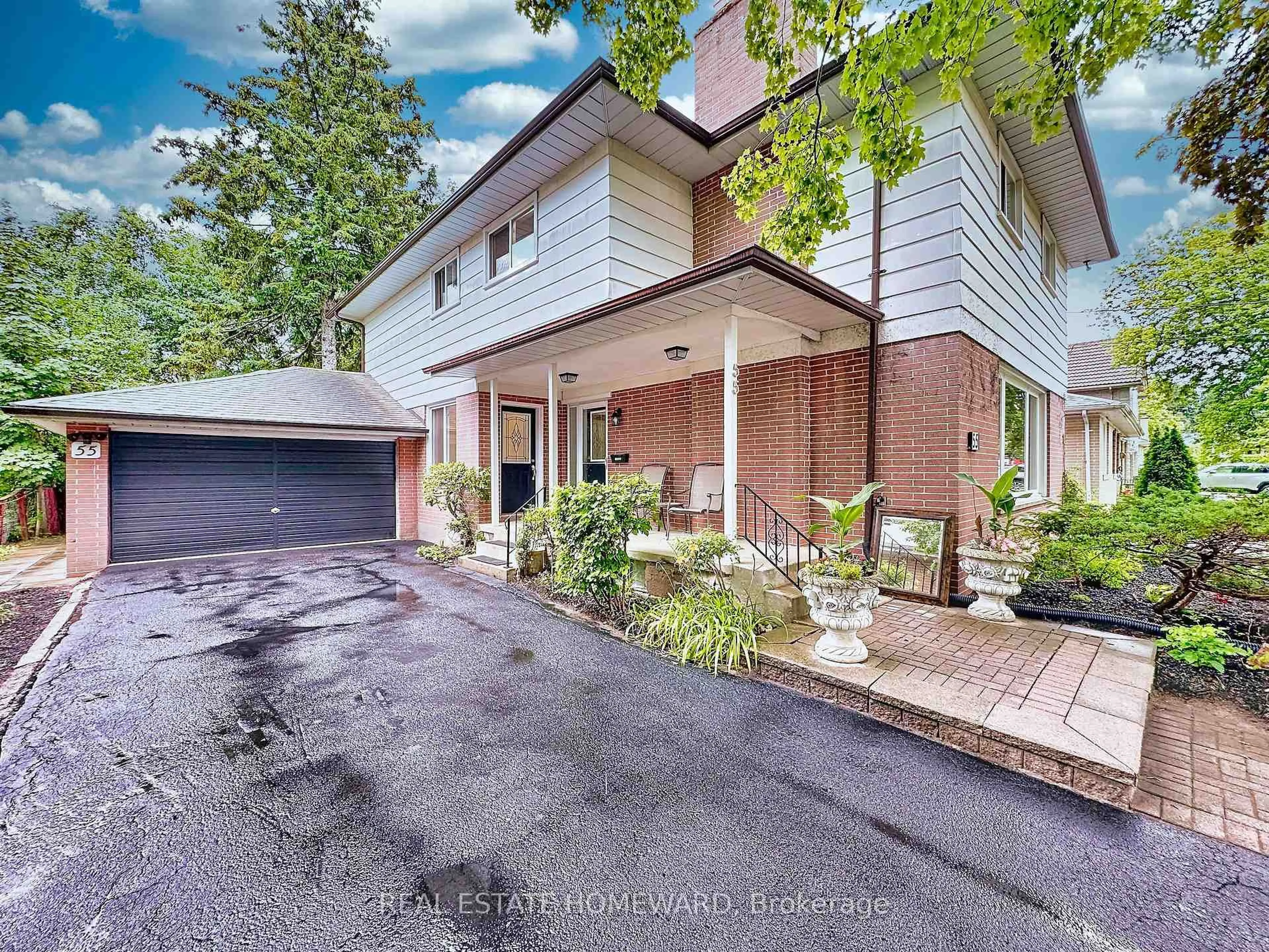 Home with brick exterior material, street for 55 Emmeline Cres, Toronto Ontario M1S 1L1