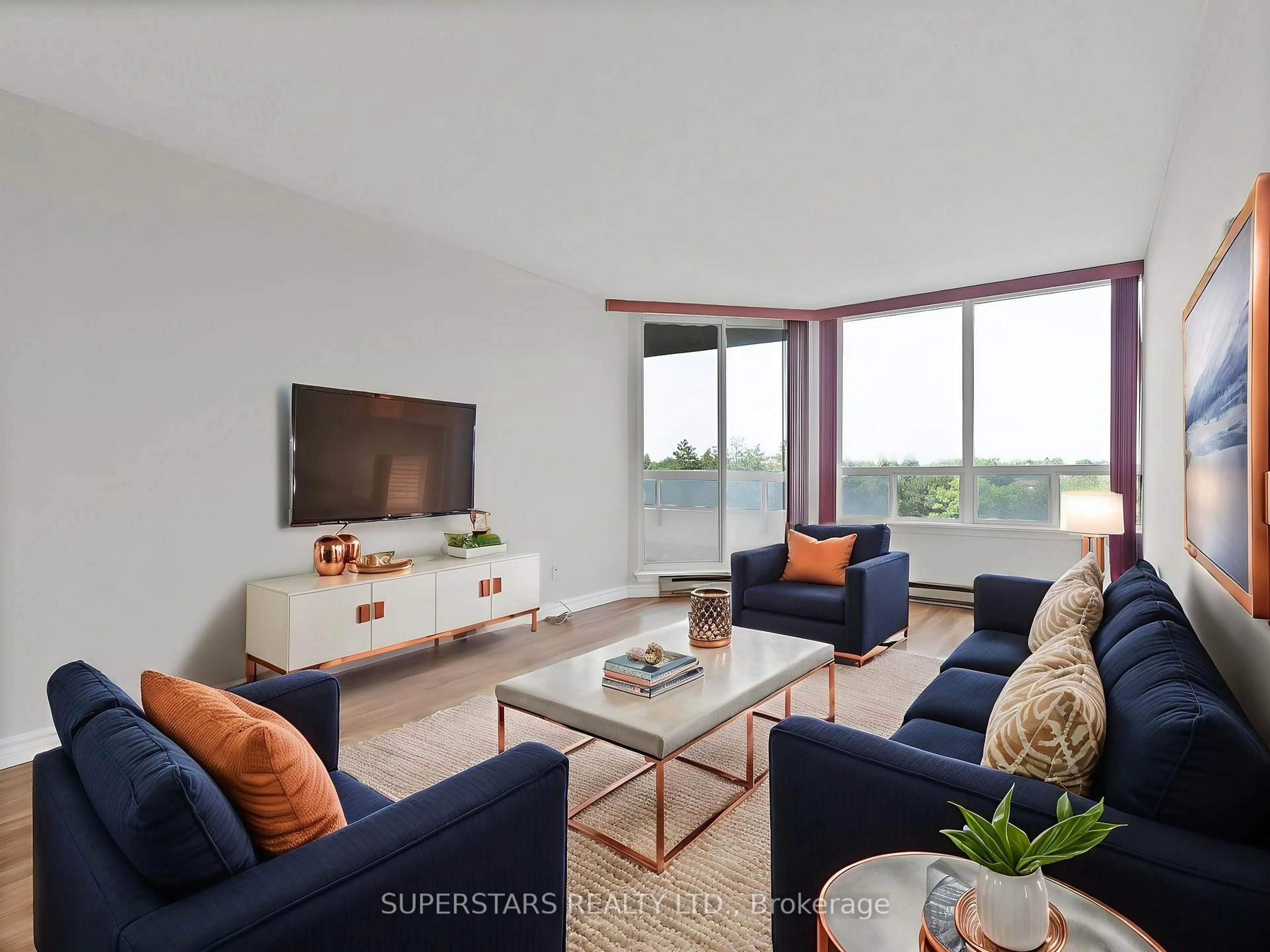 Living room with furniture, unknown for 150 Alton Towers Circ #409, Toronto Ontario M1V 4X7