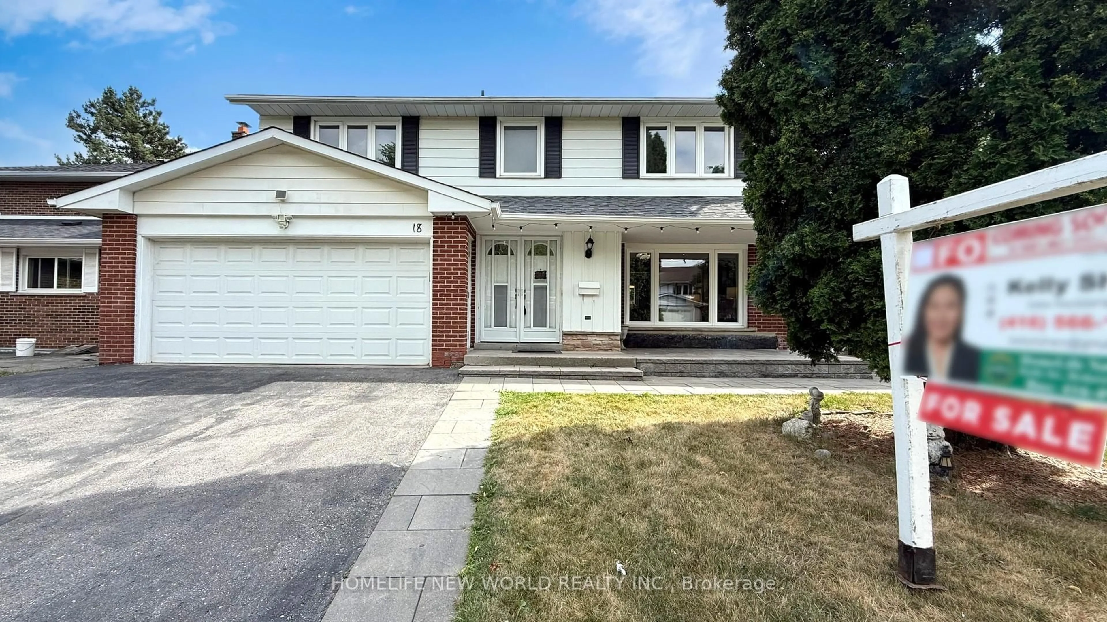 Home with brick exterior material, street for 18 Garrybrook Dr, Toronto Ontario M1W 1Y8