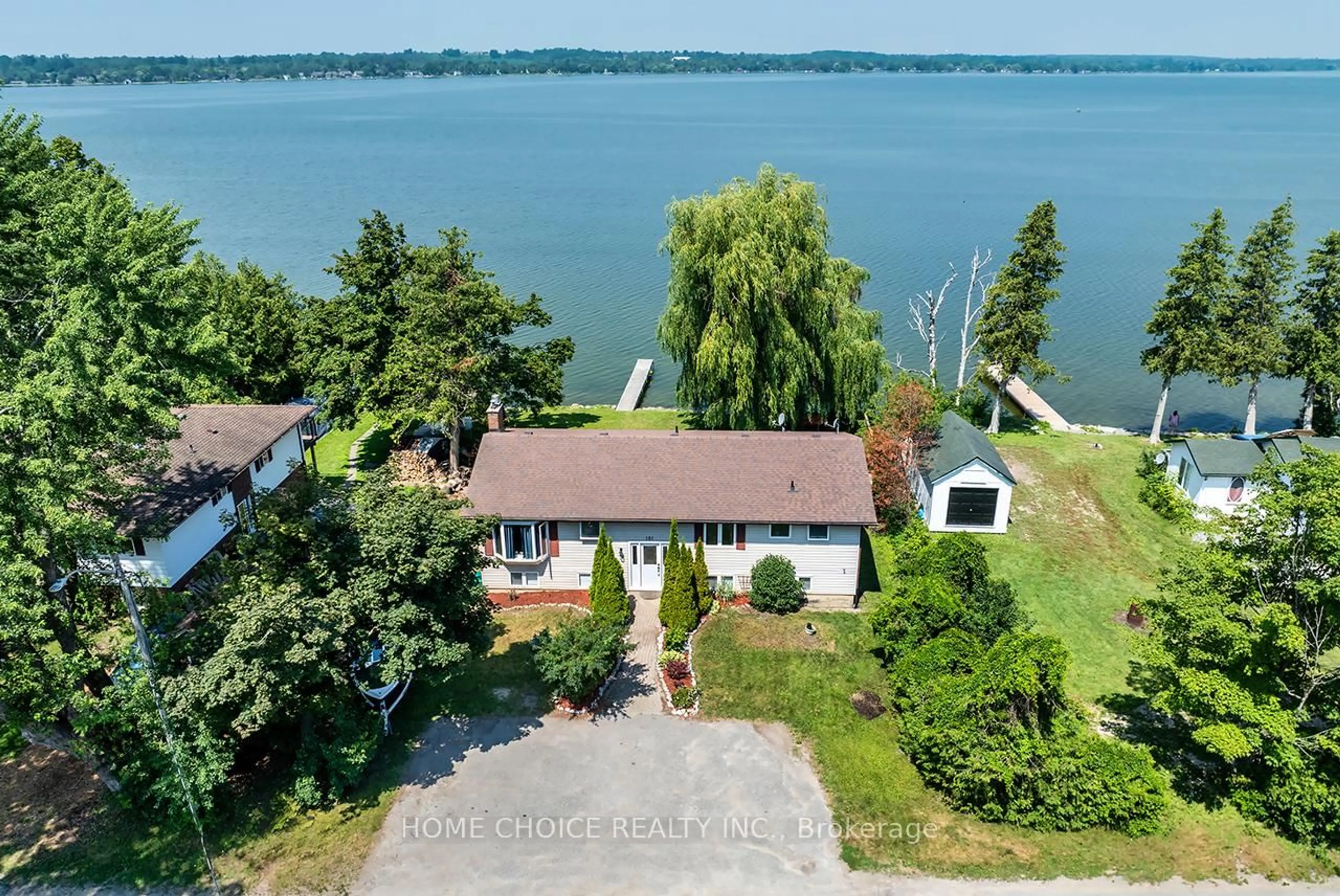 A pic from outside/outdoor area/front of a property/back of a property/a pic from drone, water/lake/river/ocean view for 151 Cedar Grove Dr, Scugog Ontario L0B 1E0