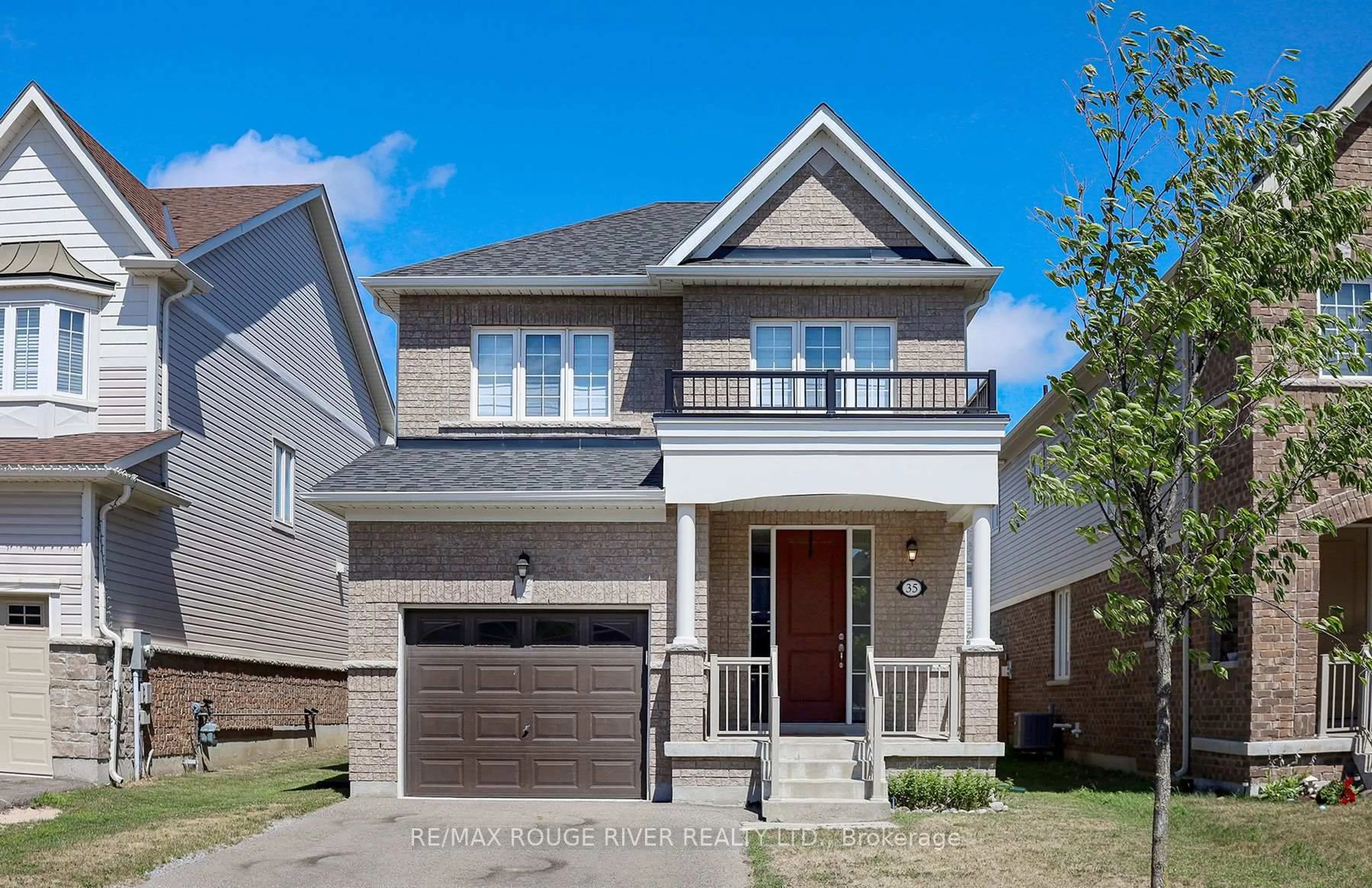 Home with brick exterior material, street for 35 Thomas Bird St, Clarington Ontario L1C 7C9