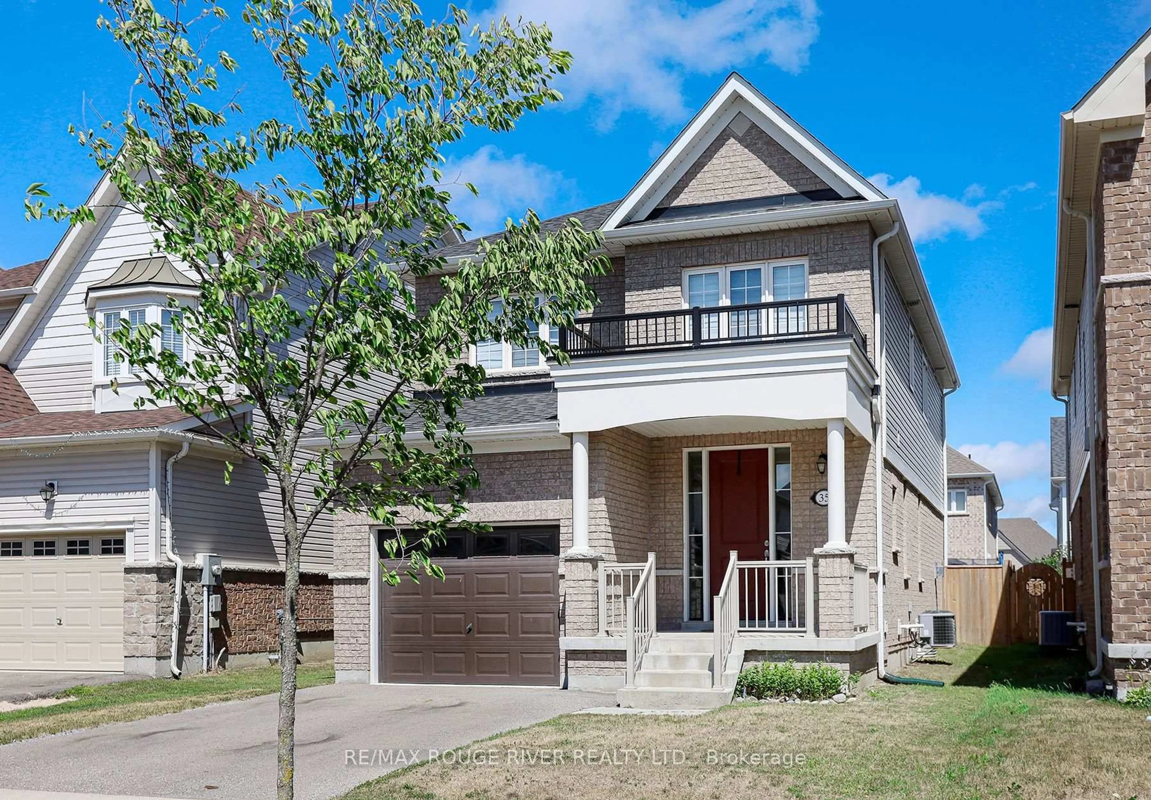 Home with brick exterior material, street for 35 Thomas Bird St, Clarington Ontario L1C 7C9