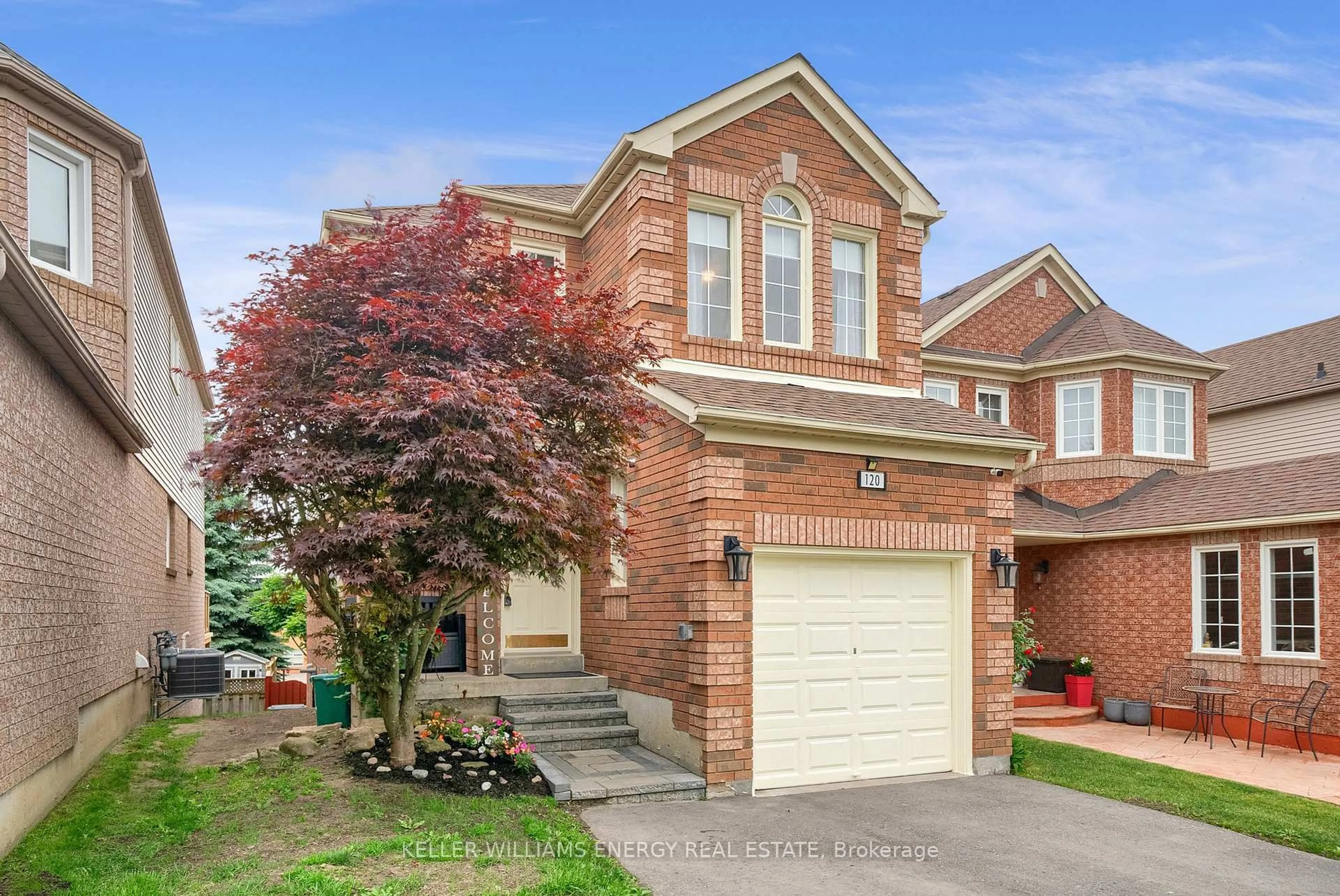 Home with brick exterior material, street for 120 Hibbard Dr, Ajax Ontario L1Z 1G3