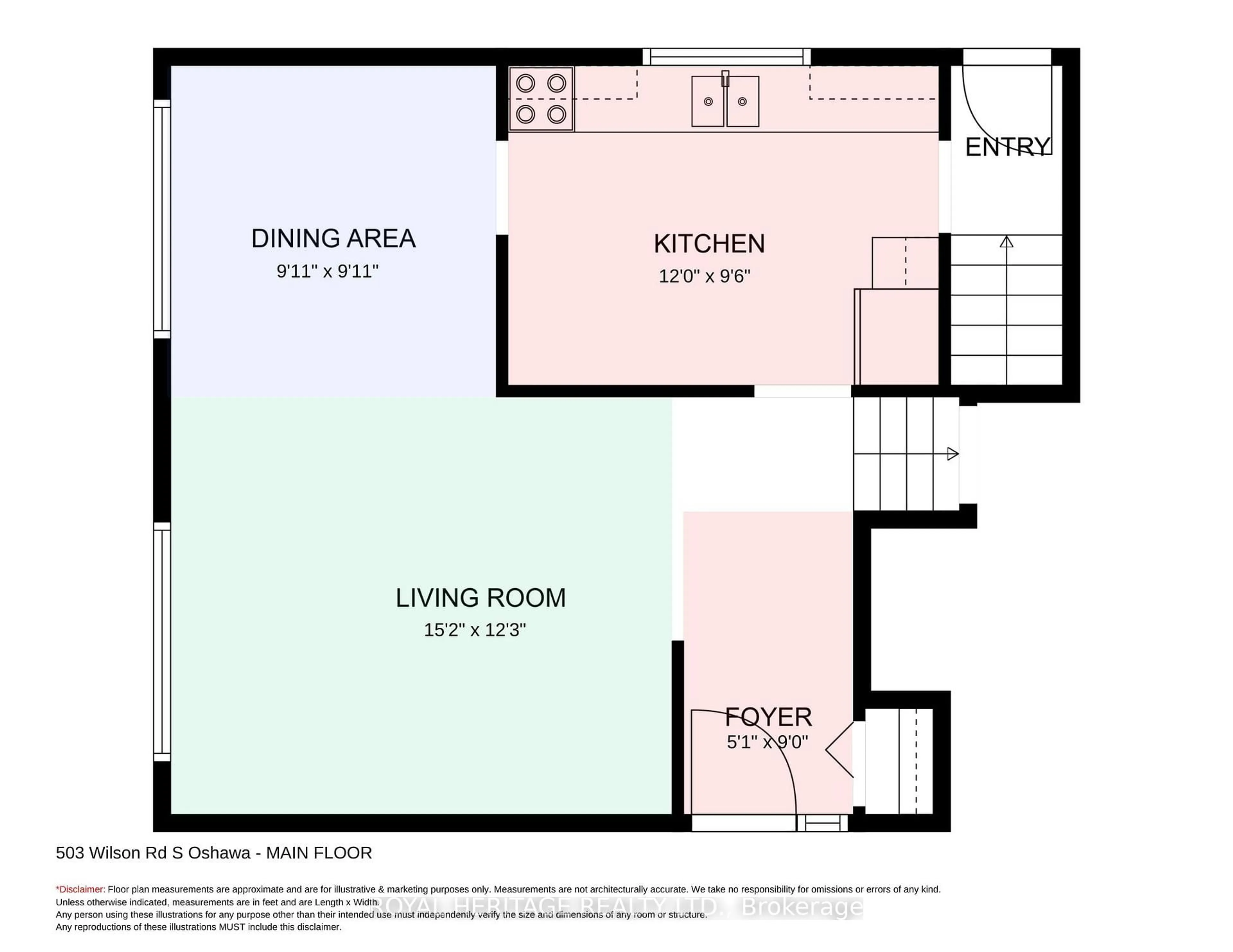 Floor plan for 503 Wilson Rd, Oshawa Ontario L1H 6E1