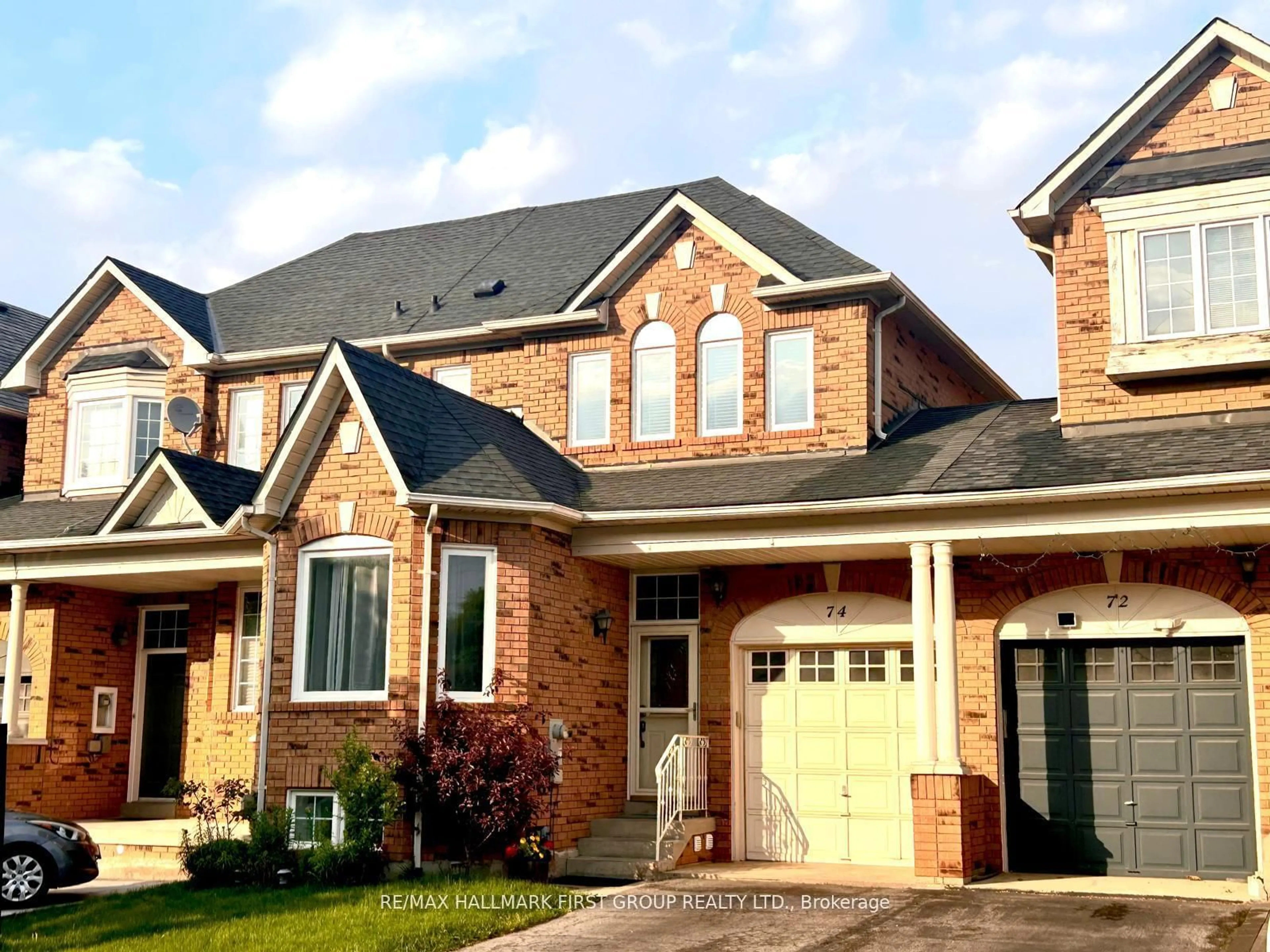 Home with brick exterior material, street for 74 Dooley Cres, Ajax Ontario L1T 4J2