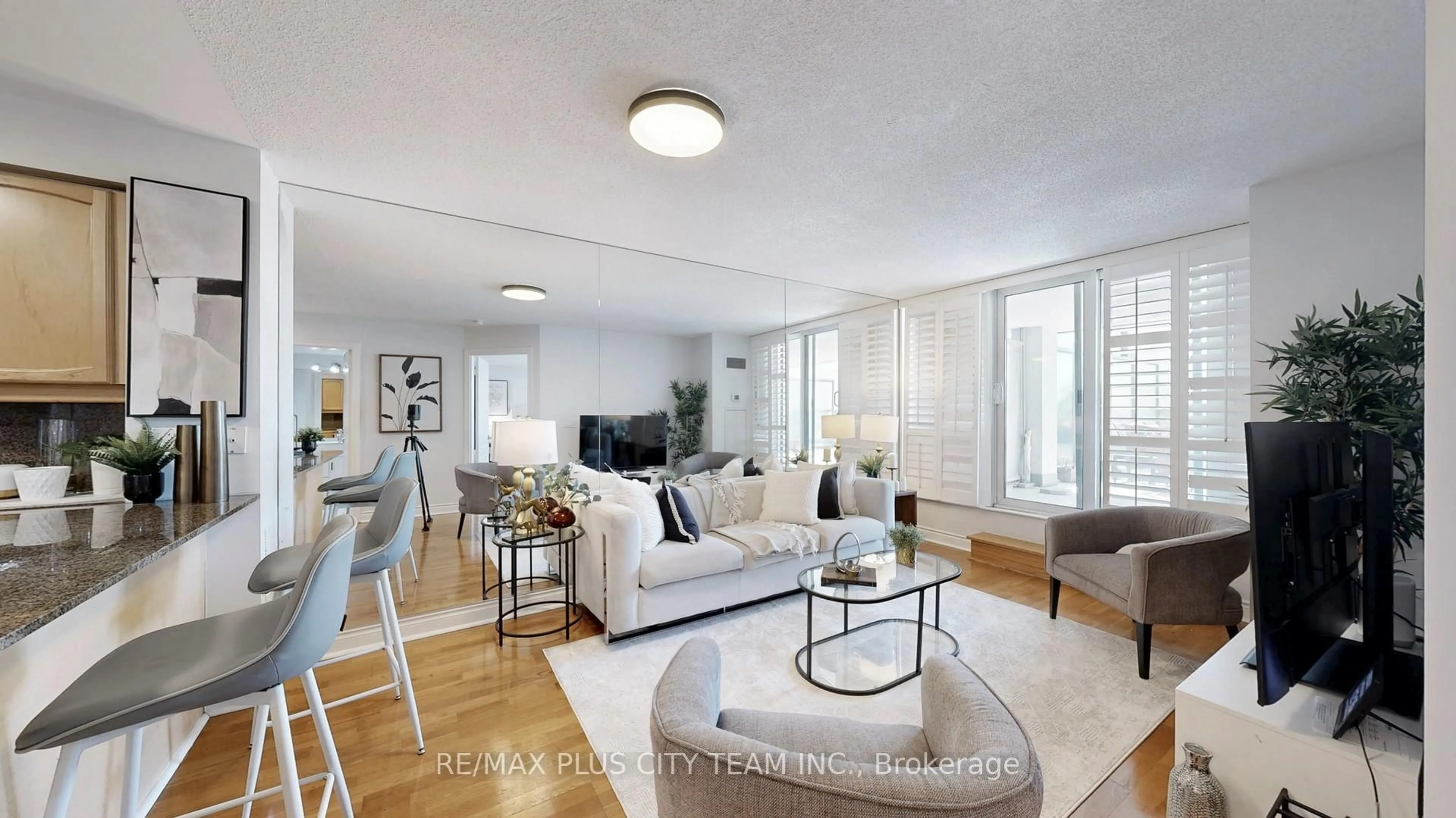 Living room with furniture, unknown for 50 Brian Harrison Way #310, Toronto Ontario M1P 5J4