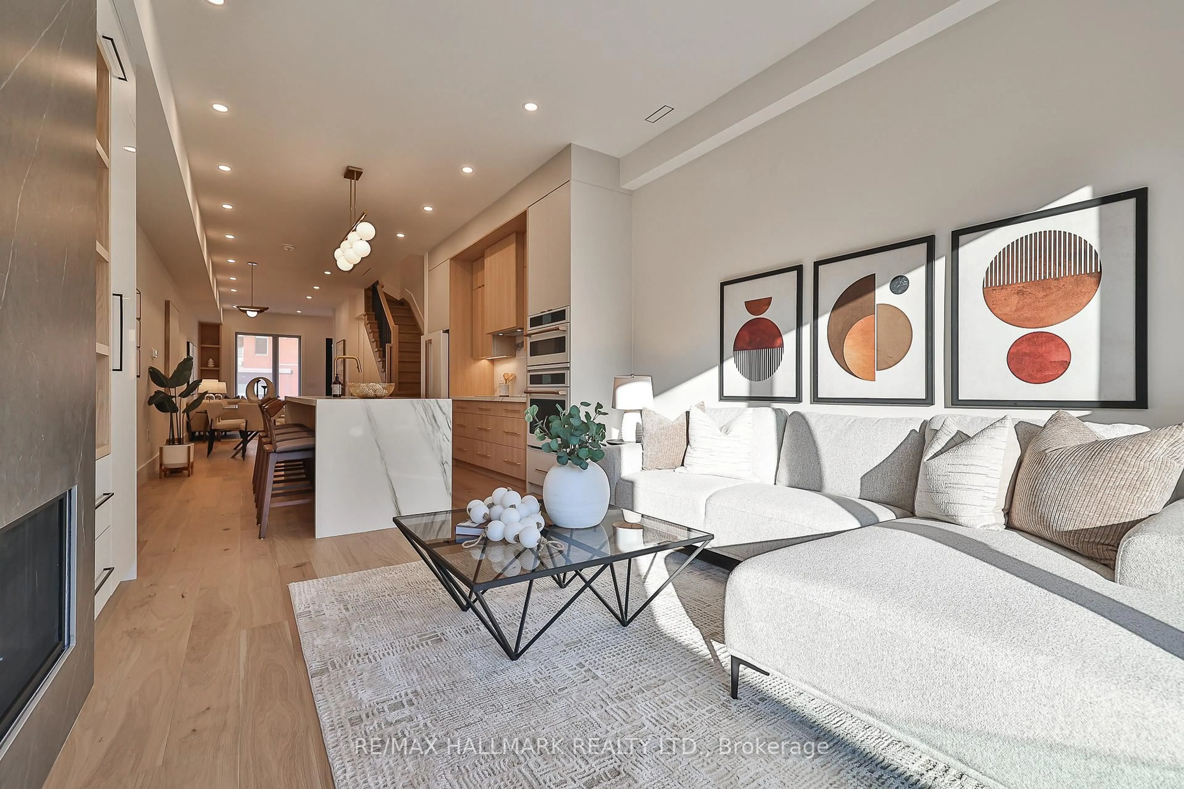 Living room with furniture, unknown for 46A Pape Ave, Toronto Ontario M4M 2V6