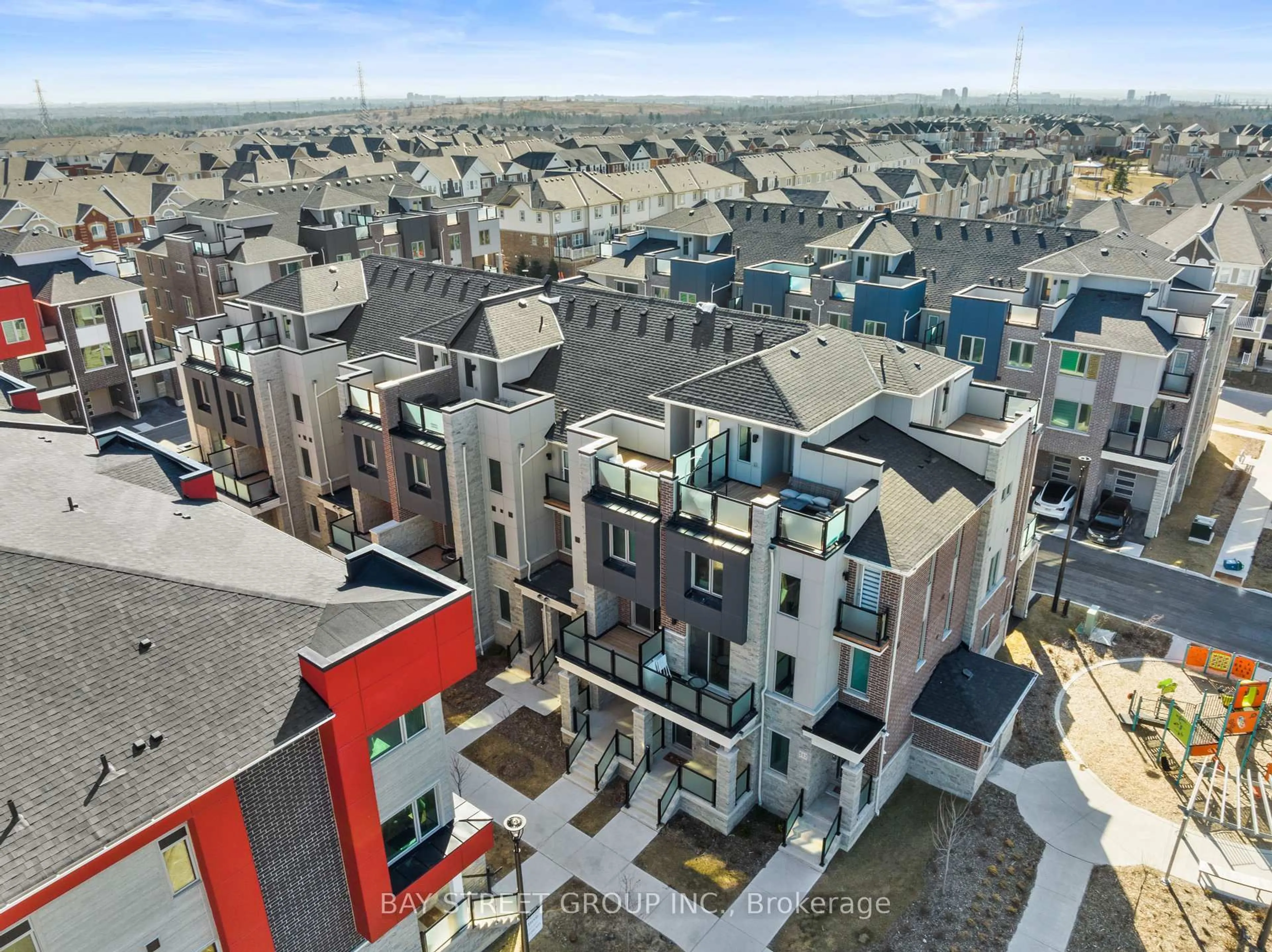 A pic from outside/outdoor area/front of a property/back of a property/a pic from drone, city buildings view from balcony for 1034 Reflection Pl #510, Pickering Ontario L1X 0L1