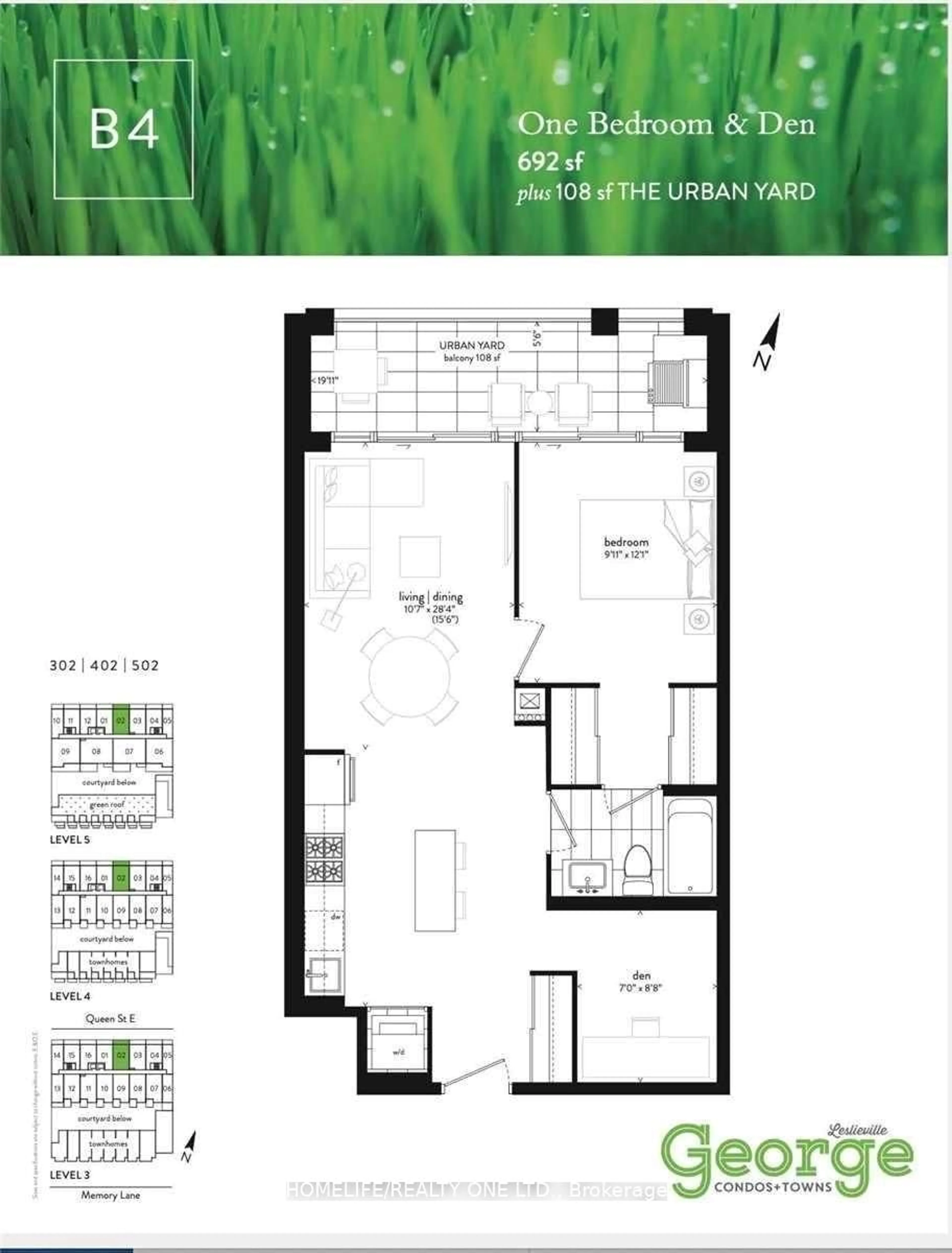 Floor plan for 1331 Queen St #402, Toronto Ontario M4L 0B1