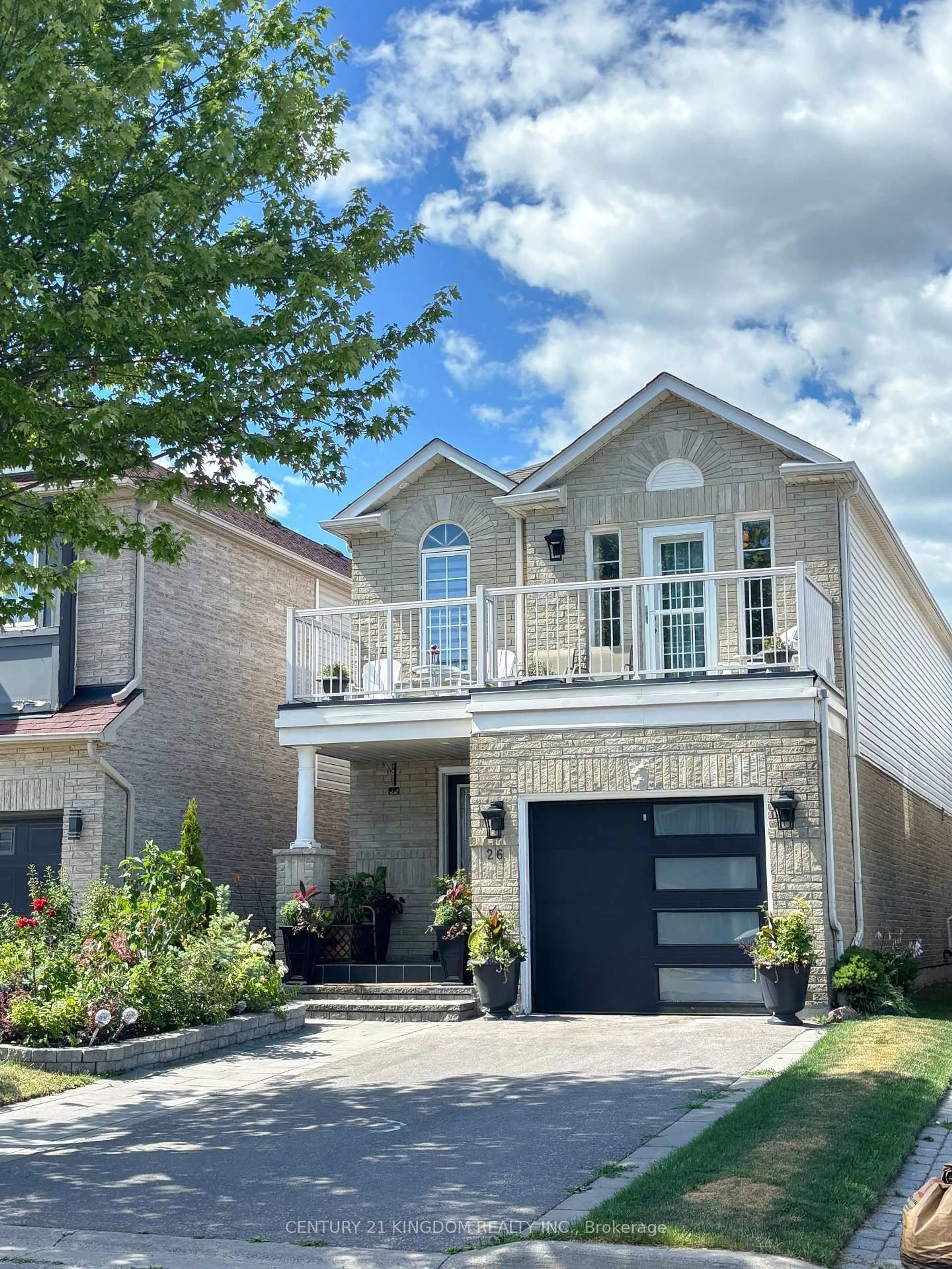 Home with vinyl exterior material, street for 26 Beadle Dr, Ajax Ontario L1S 7P1