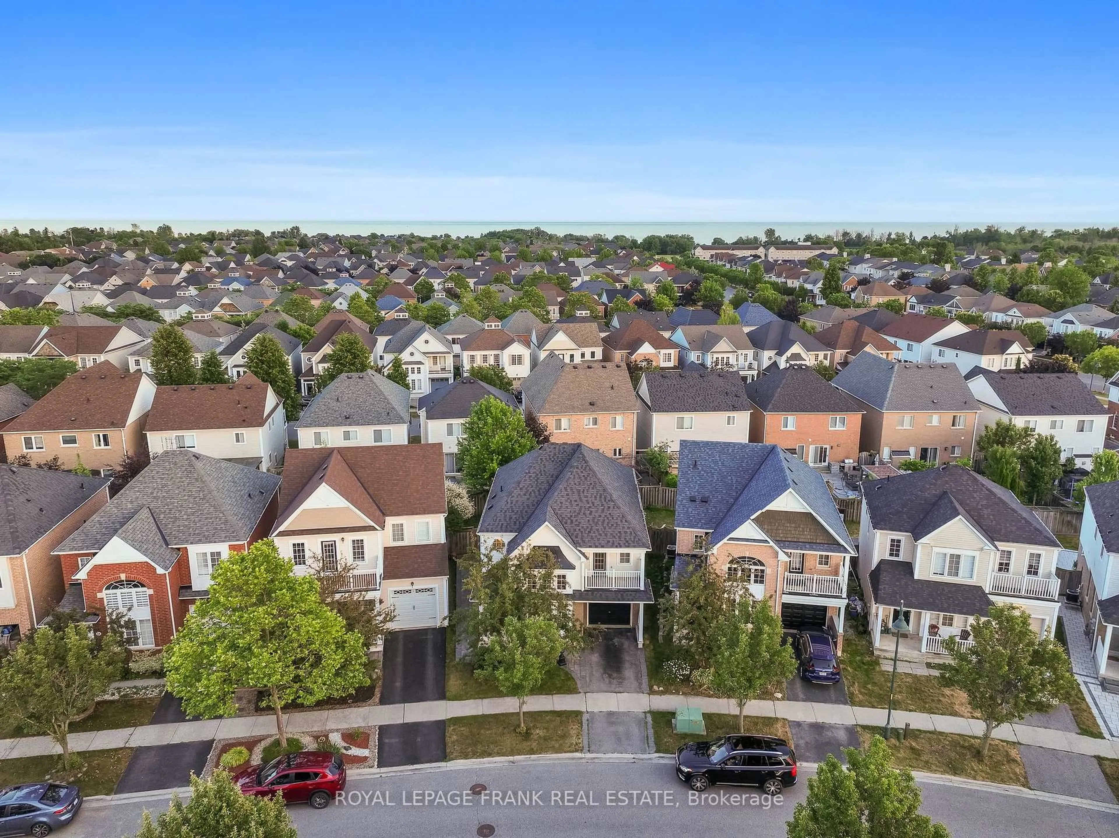A pic from outside/outdoor area/front of a property/back of a property/a pic from drone, city buildings view from balcony for 9 Holloway Dr, Ajax Ontario L1Z 1M5