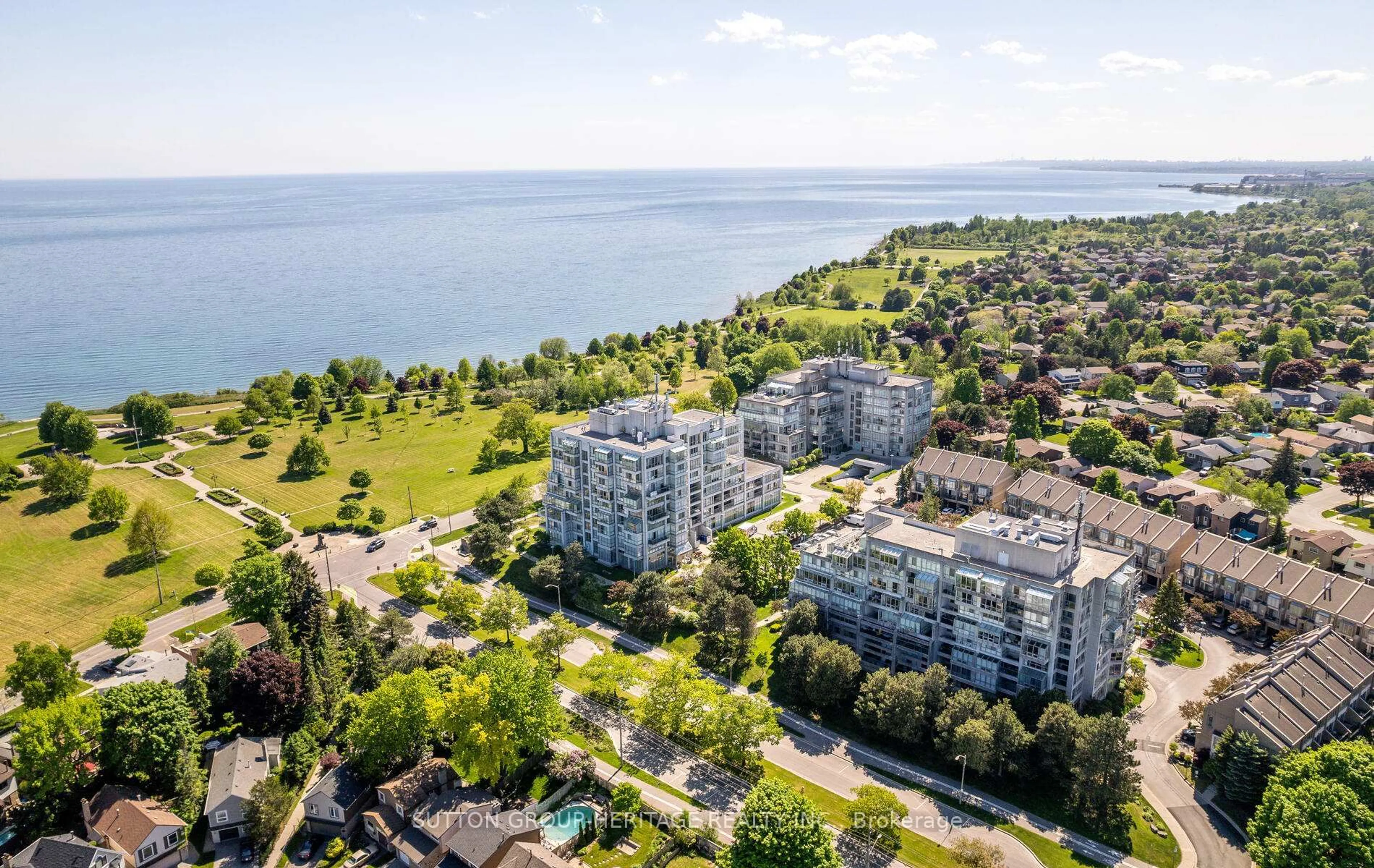 A pic from outside/outdoor area/front of a property/back of a property/a pic from drone, water/lake/river/ocean view for 45 Cumberland Lane #311, Ajax Ontario L1S 7K3